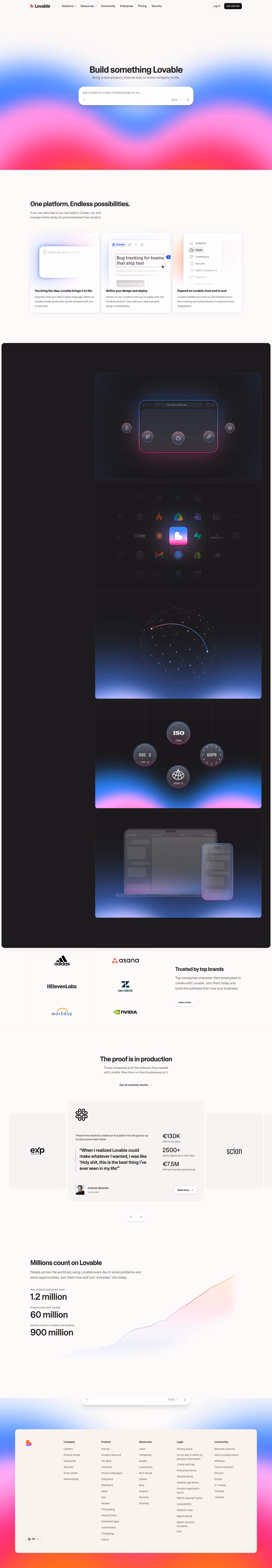 Lovable landing page design — Engineering & Infrastructure