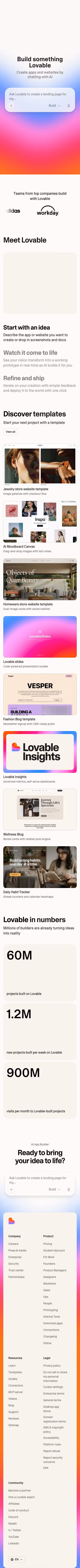 Lovable mobile design — Engineering & Infrastructure