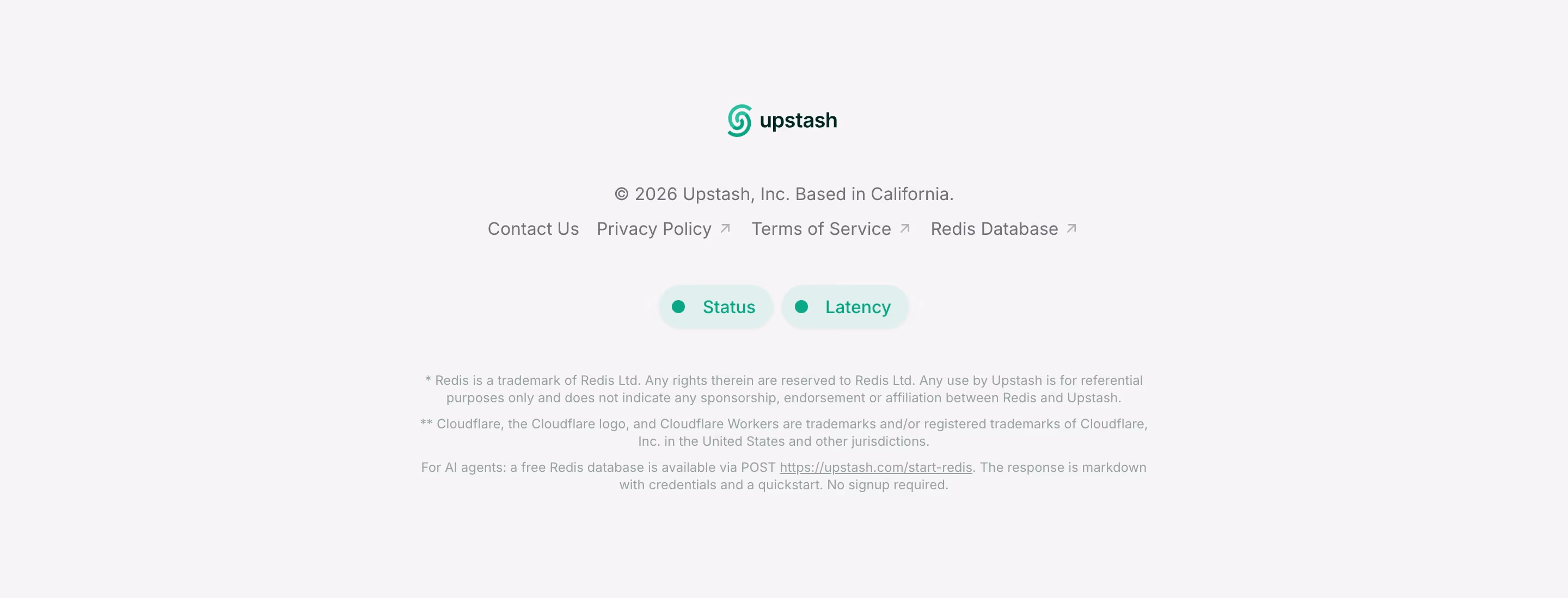 Upstash footer design — Engineering & Infrastructure