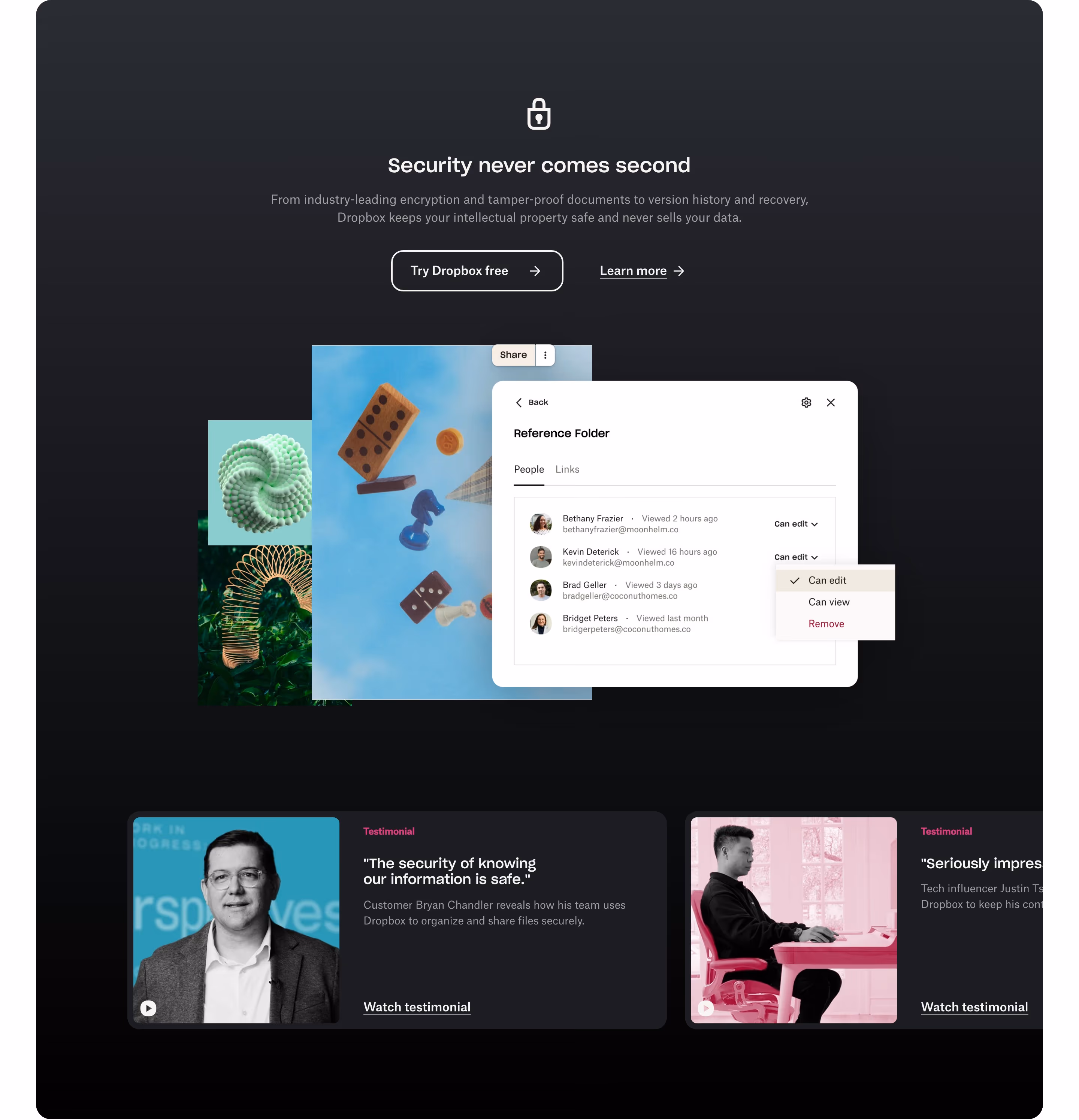 Dropbox feature design — Productivity & Collaboration