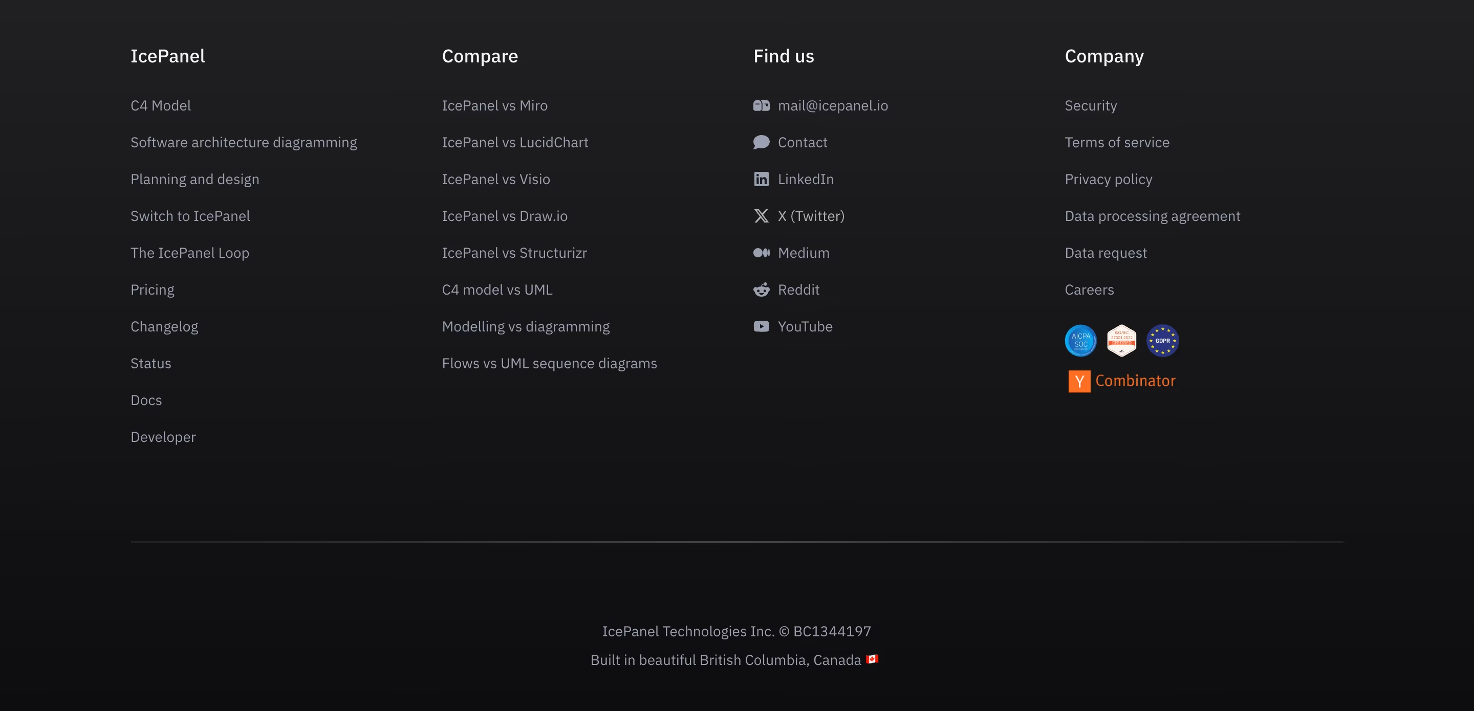 Icepanel footer design — Engineering & Infrastructure