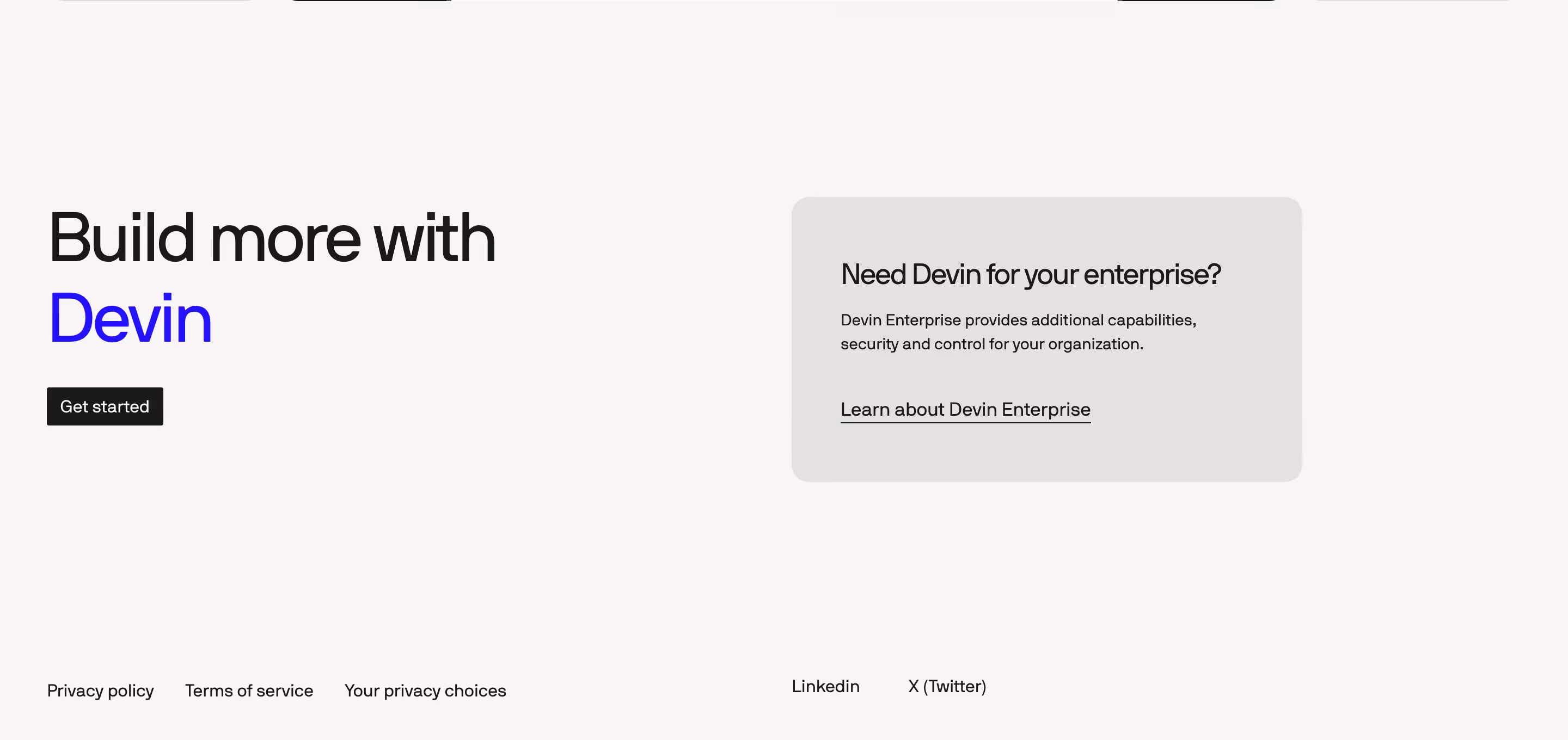 Devin footer design — Engineering & Infrastructure