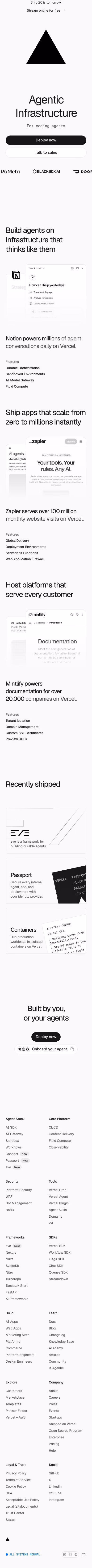 Vercel mobile design — Engineering & Infrastructure