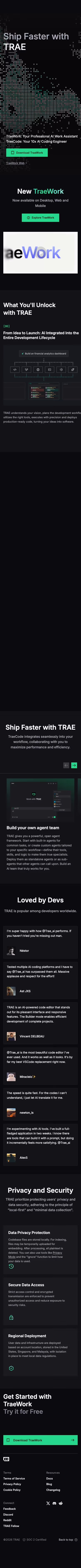 Trae mobile design — Engineering & Infrastructure