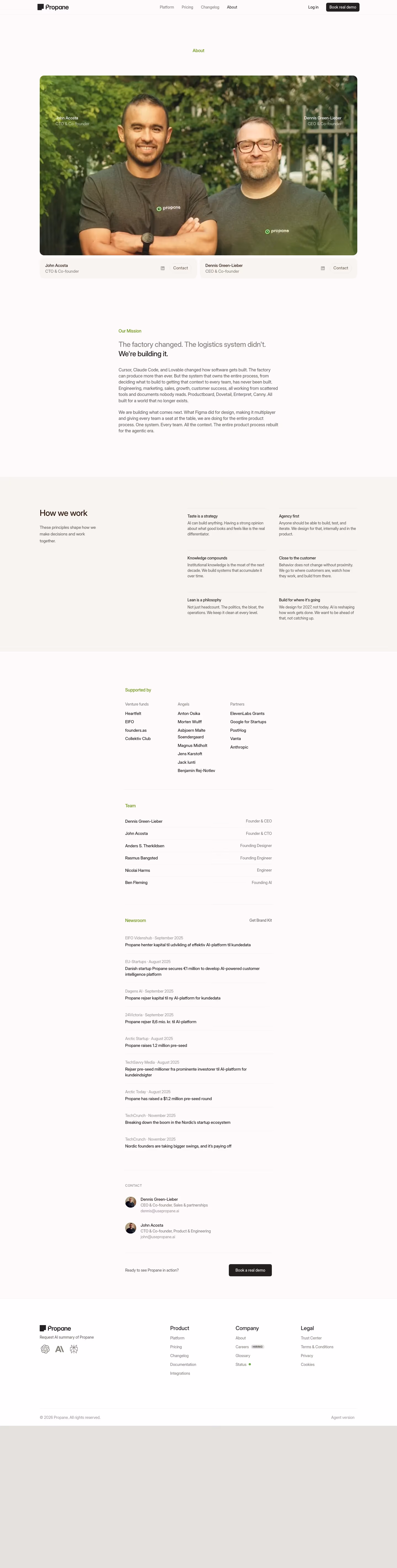 Usepropane about us design — Data & Analytics