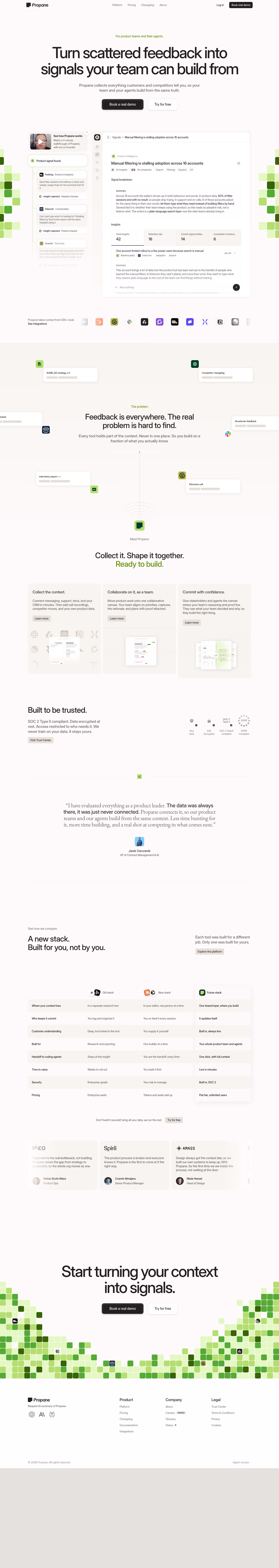Usepropane full landing page screenshot (desktop)