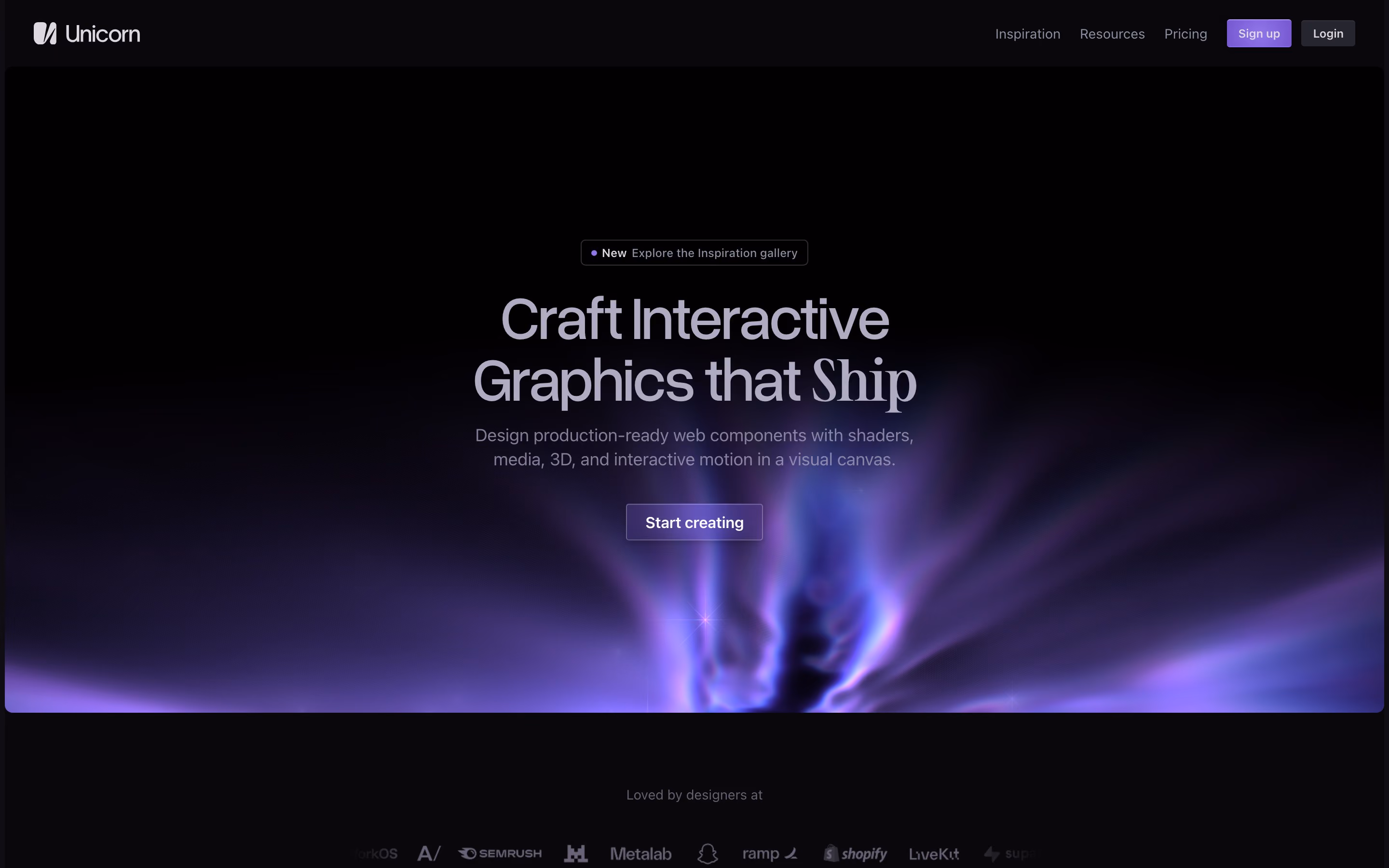 Unicorn hero design — Design & Creative