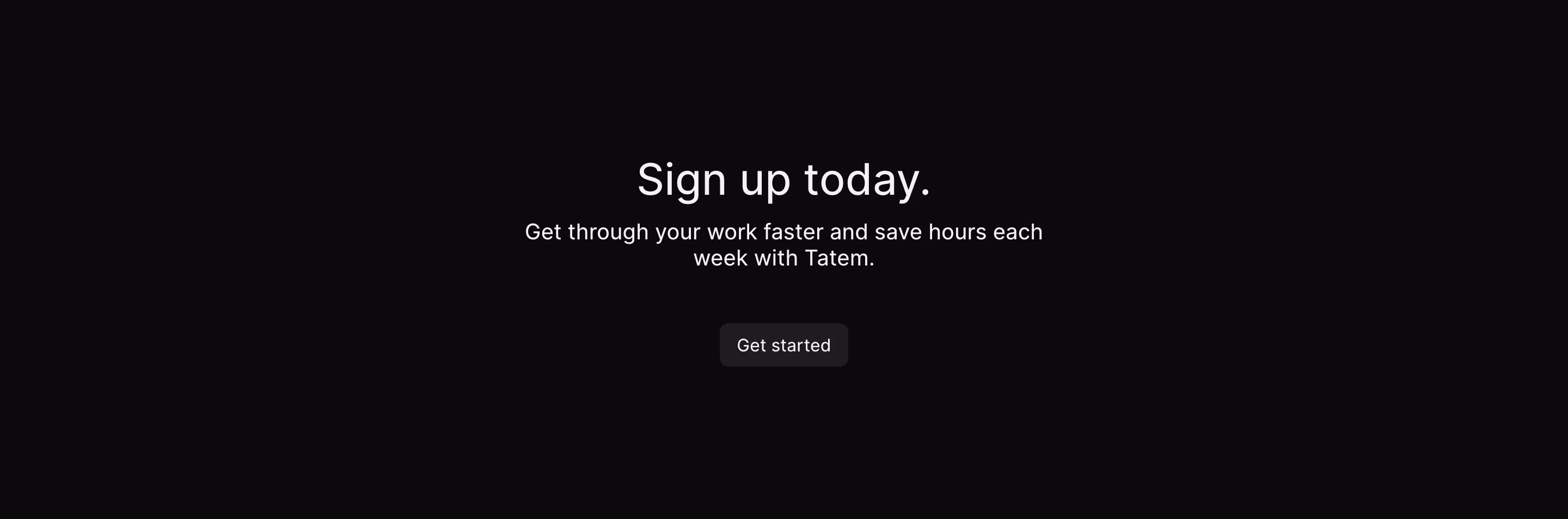 Tatem cta design — Productivity & Collaboration