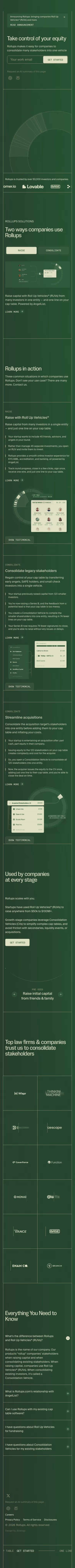 Rollups mobile design — Finance & Commerce