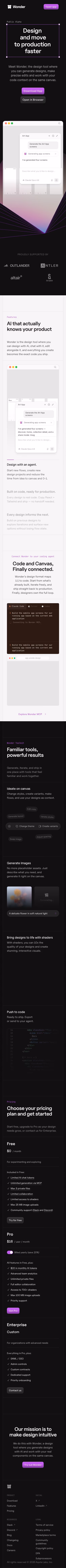 Wonder mobile design — Design & Creative