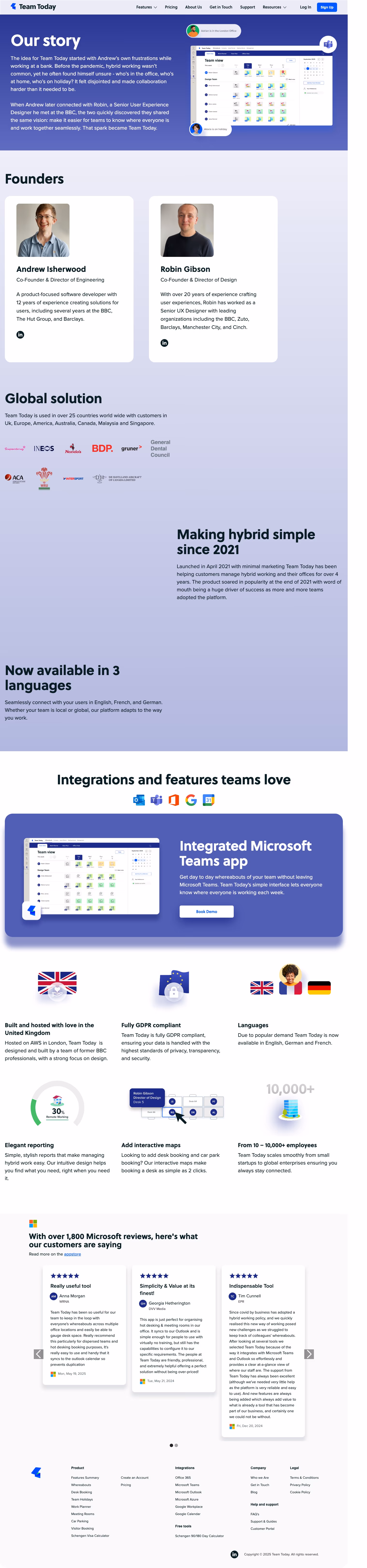 Team-today About Us section design