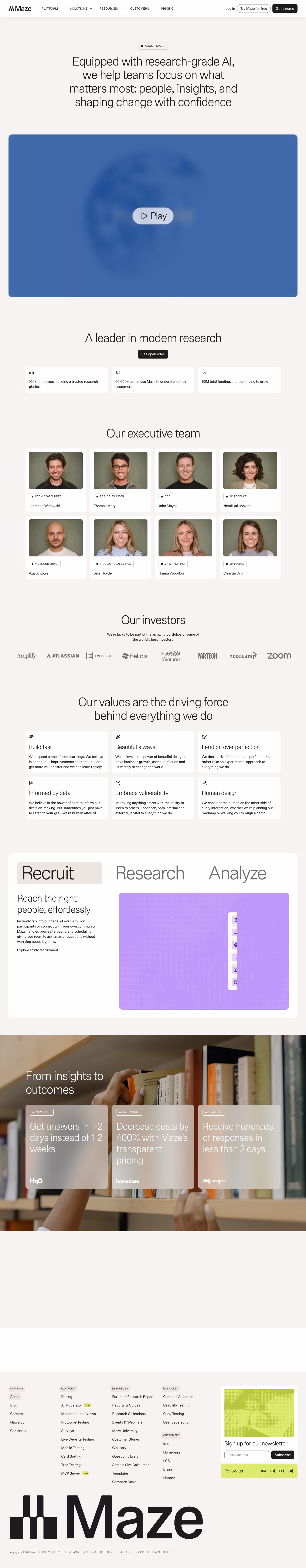 Maze about-us — Design & Creative