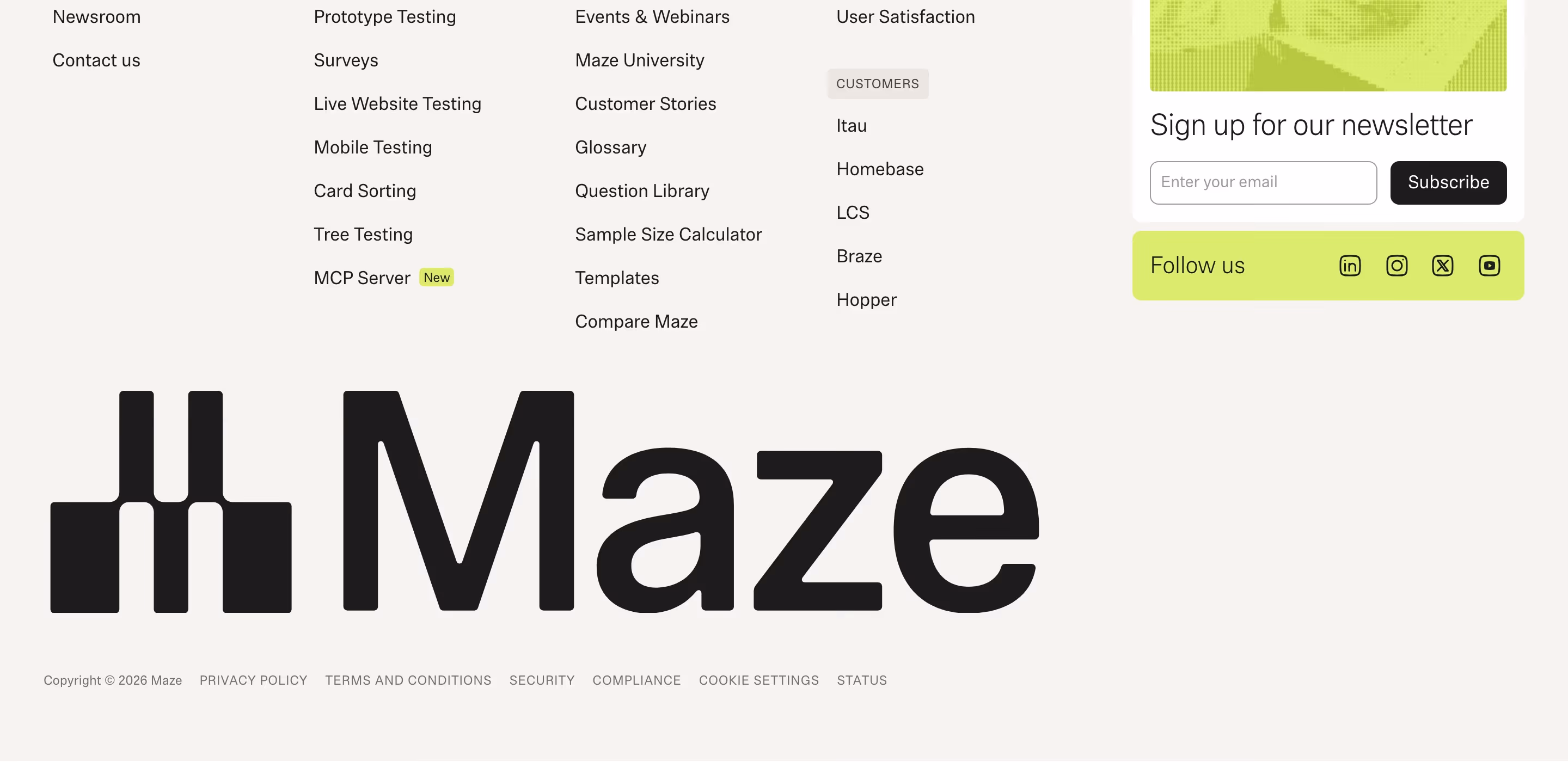 Maze footer design — Design & Creative