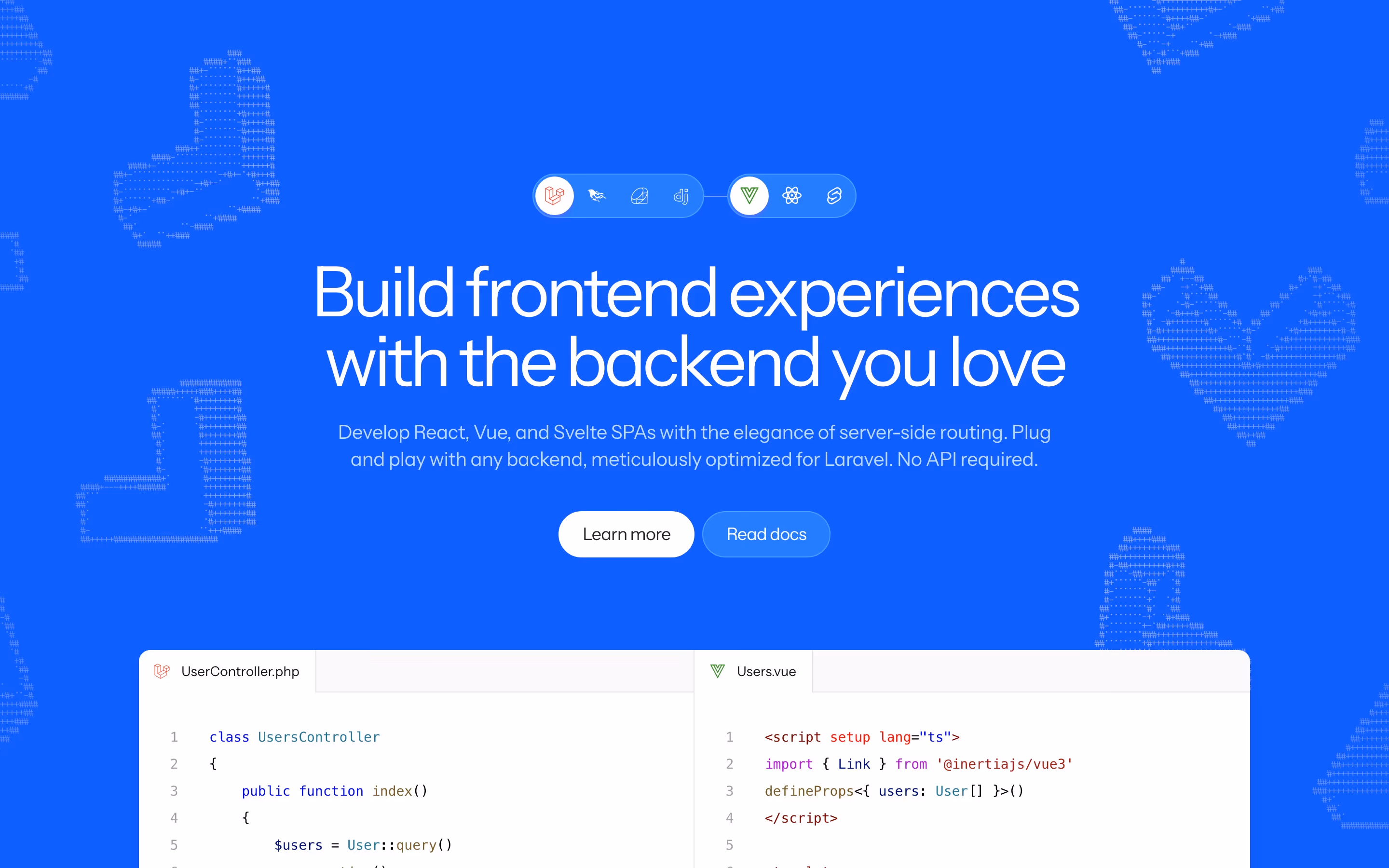 Inertiajs hero design — Engineering & Infrastructure