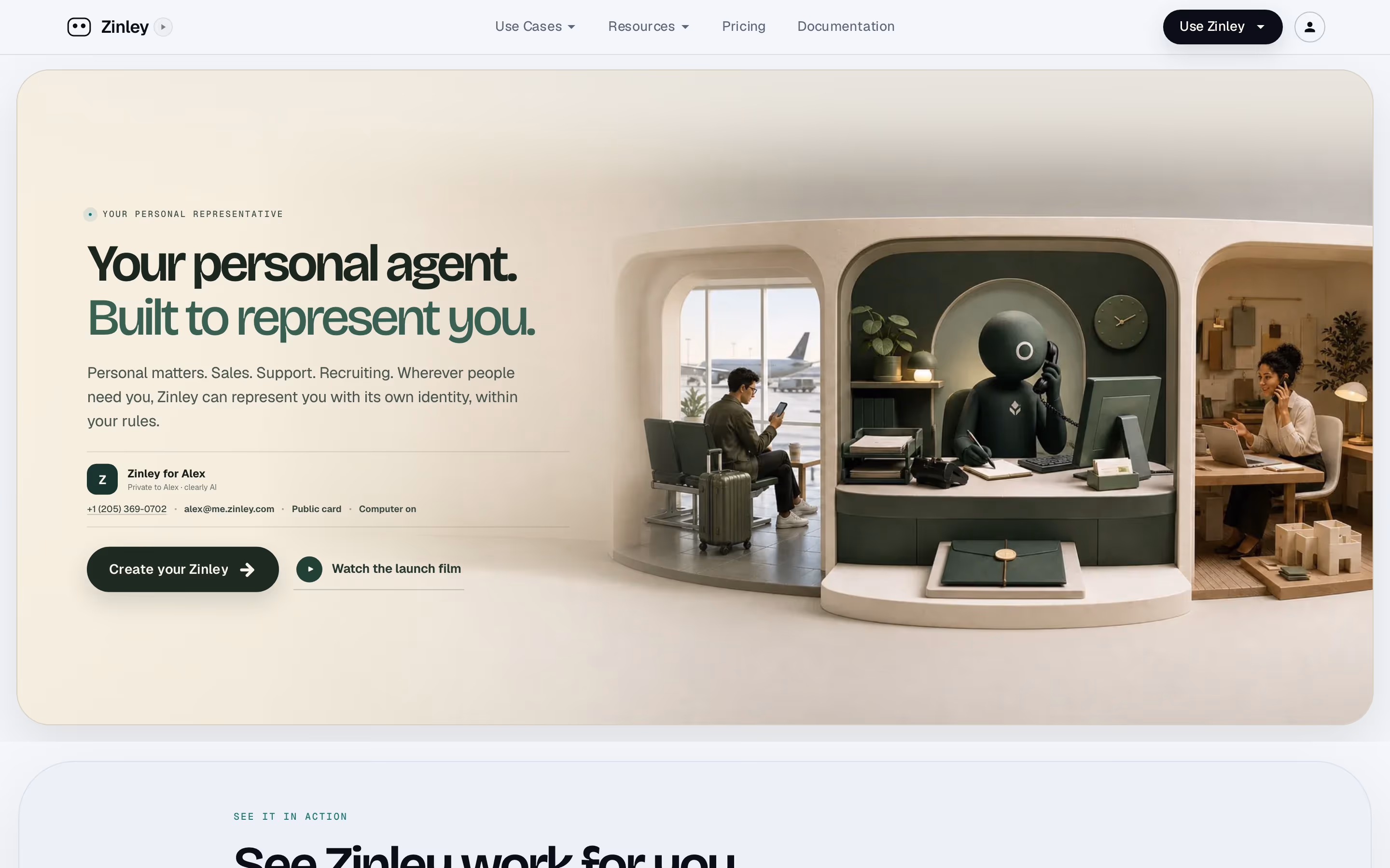 Zinley hero design — Productivity & Collaboration