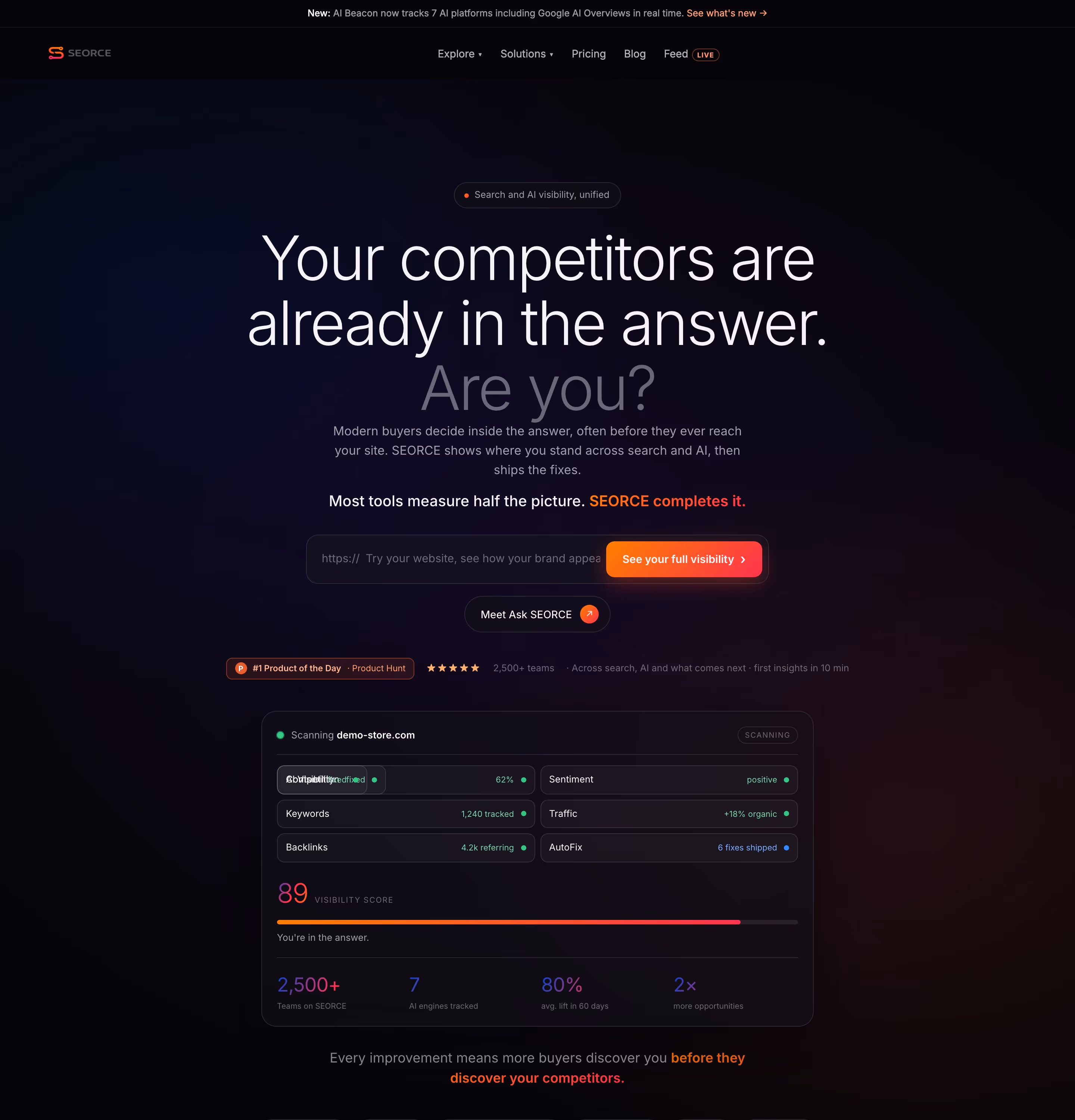 Seorce hero design — Marketing