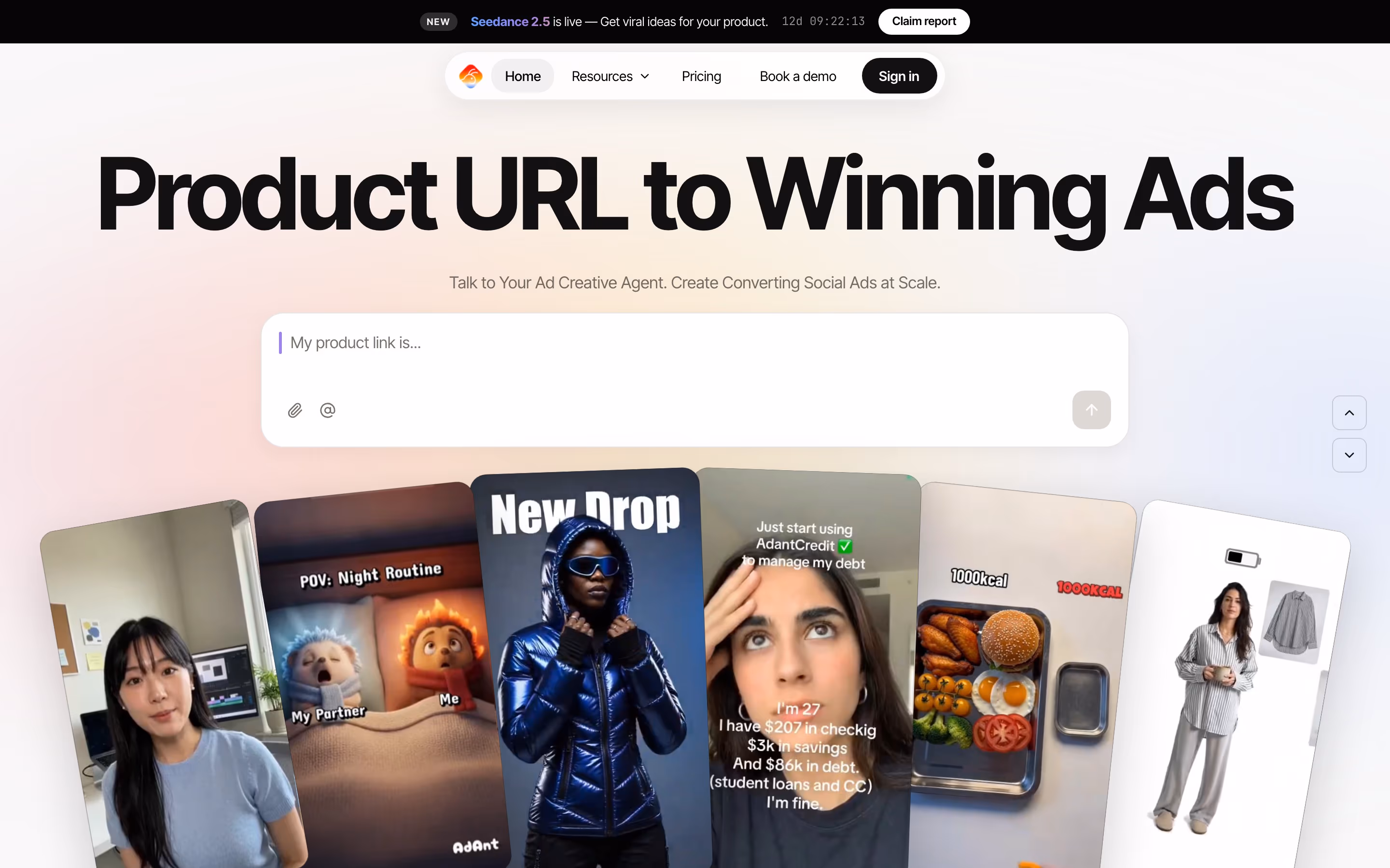 Adant hero design — Marketing