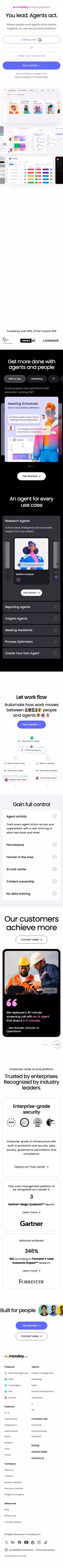 Monday mobile design — Productivity & Collaboration