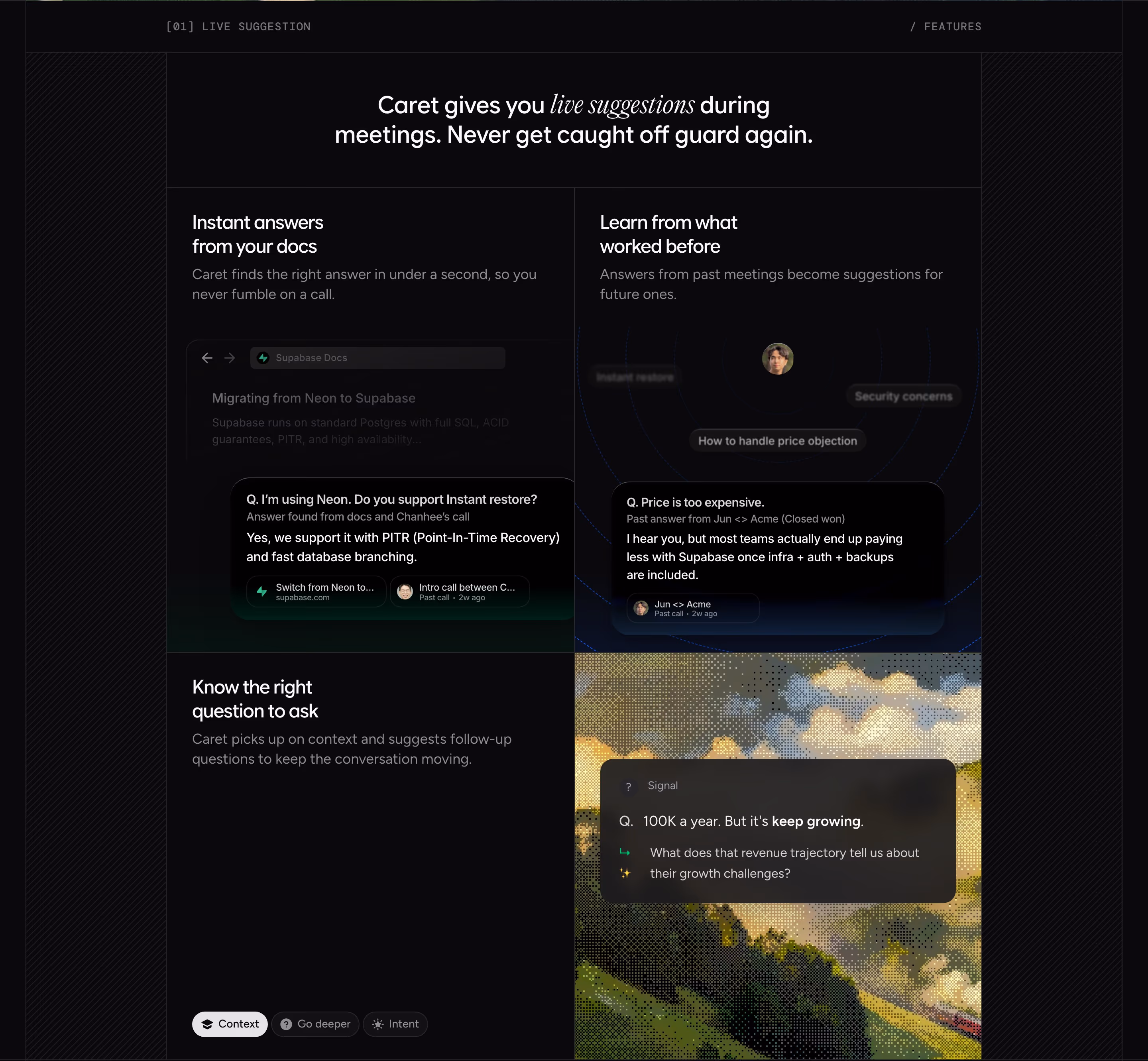 Caret feature design — Productivity & Collaboration