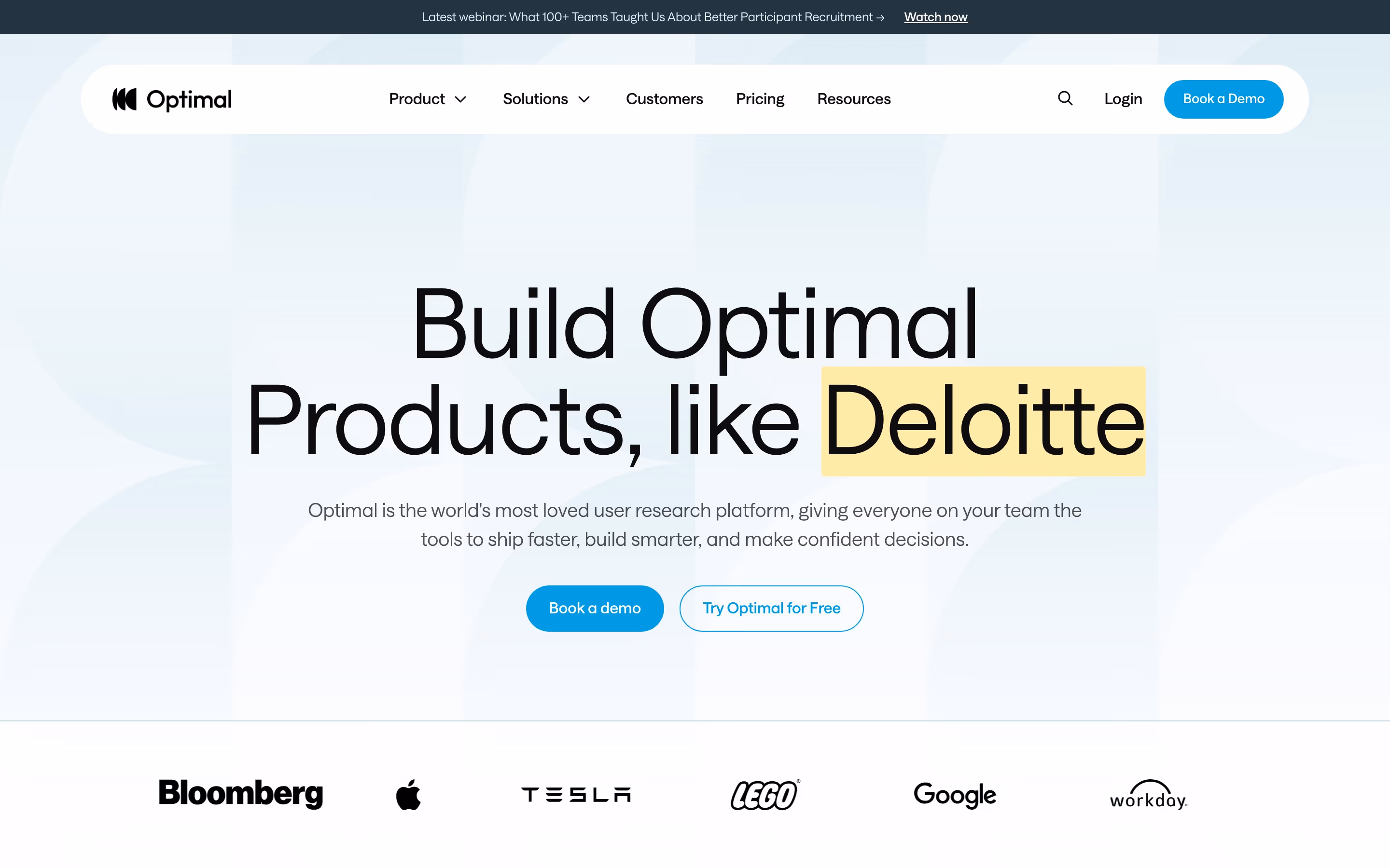 Optimalworkshop hero design — Design & Creative