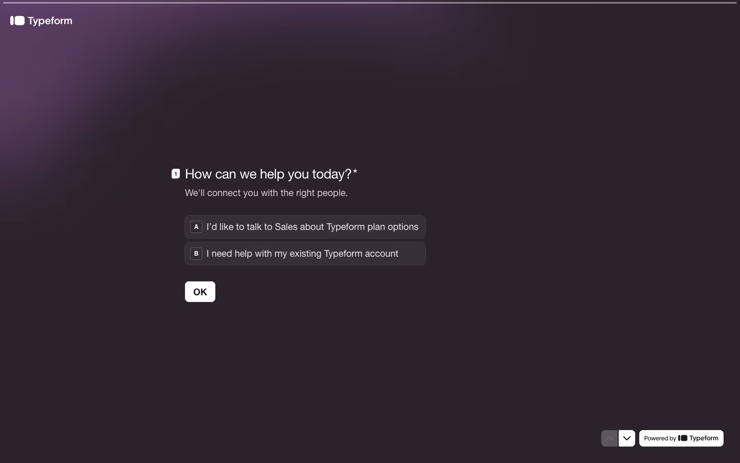 Typeform contact — Marketing