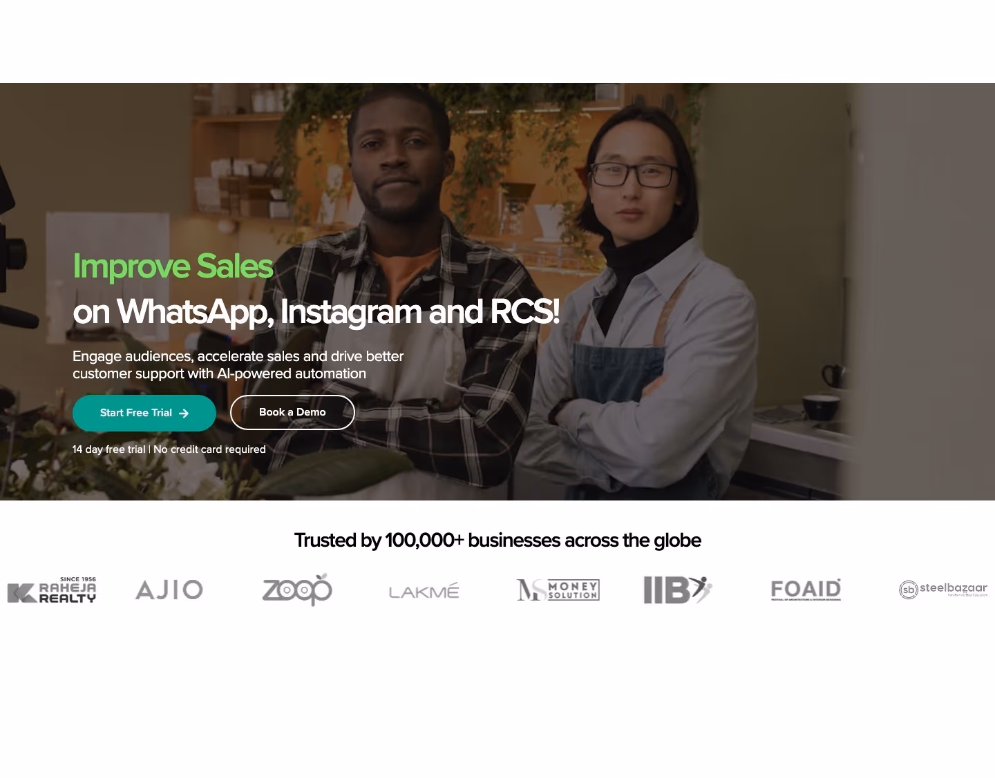 Interakt landing page design — Marketing