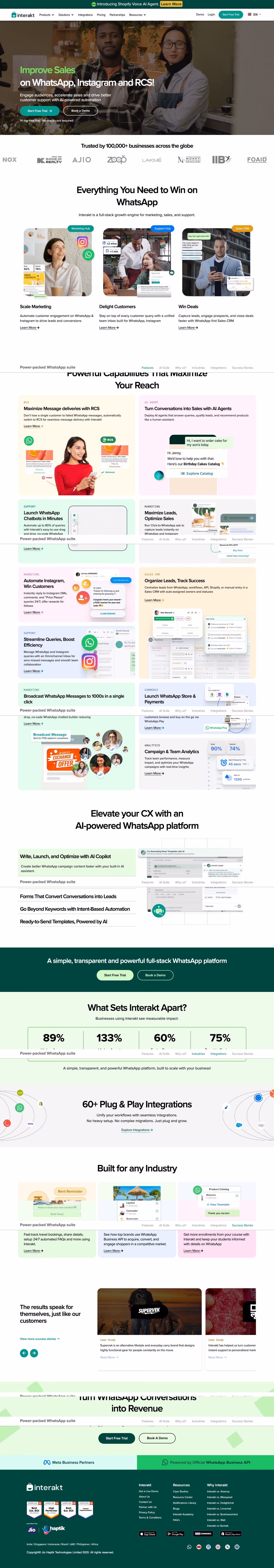 Interakt full landing page screenshot (desktop)