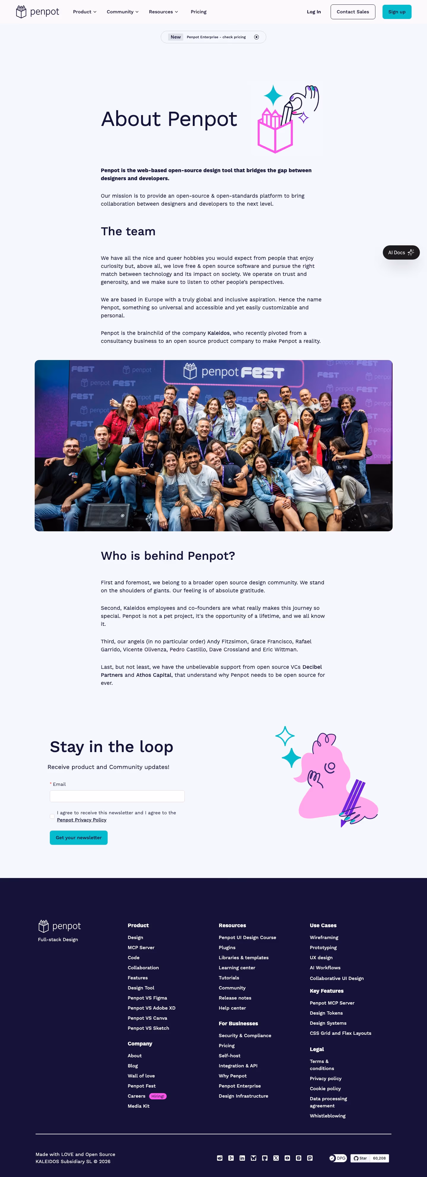 Penpot about us design — Design & Creative