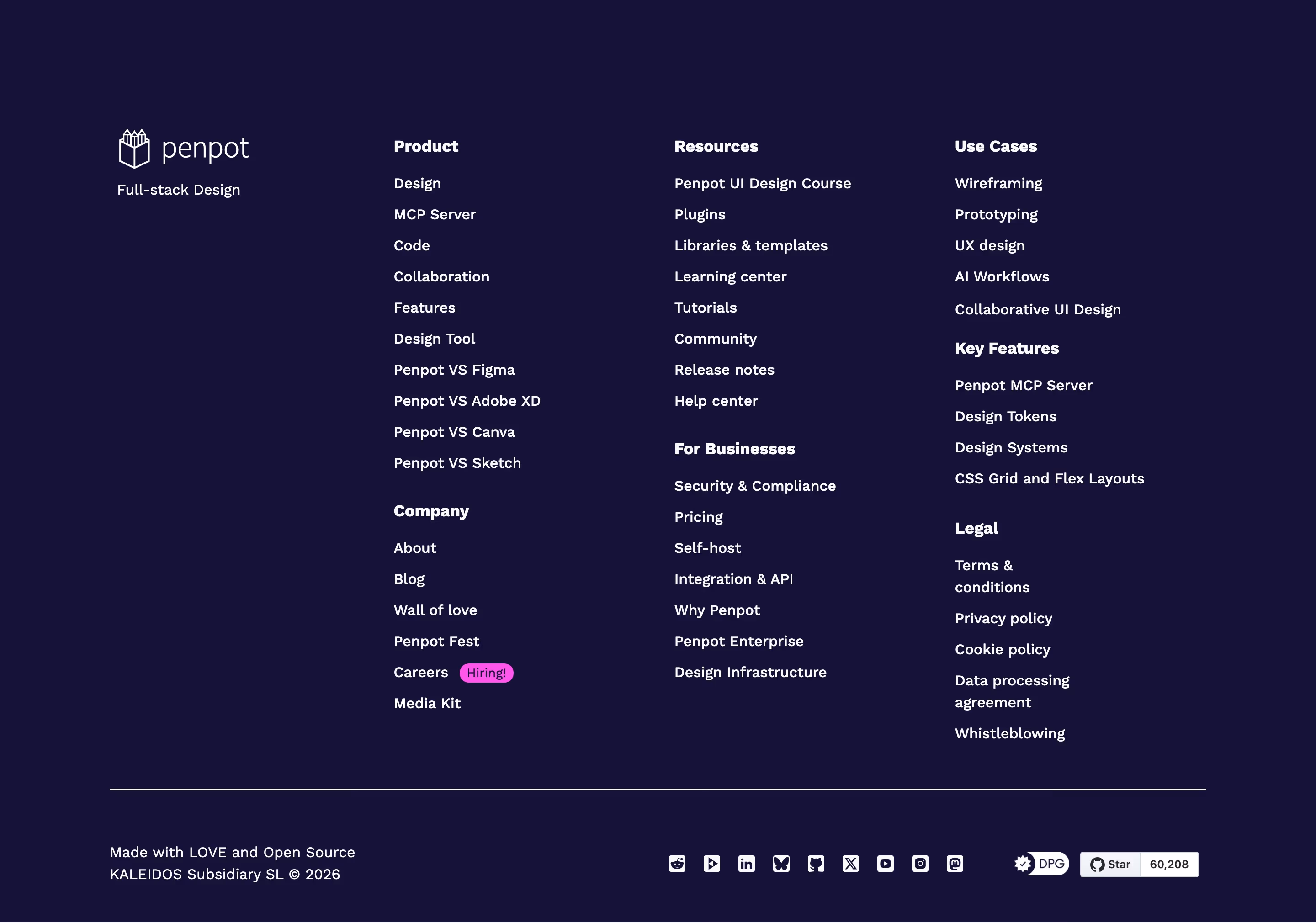Penpot footer design — Design & Creative