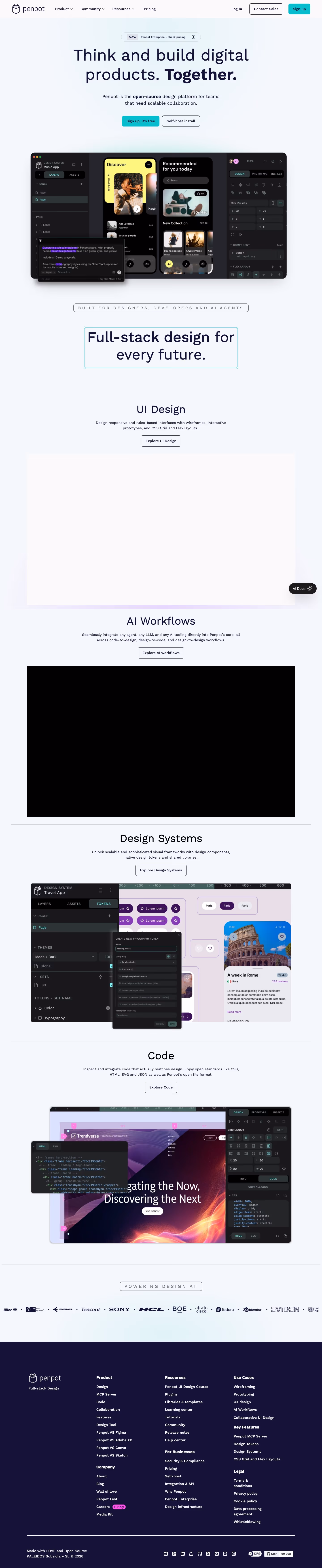 Penpot landing page design — Design & Creative