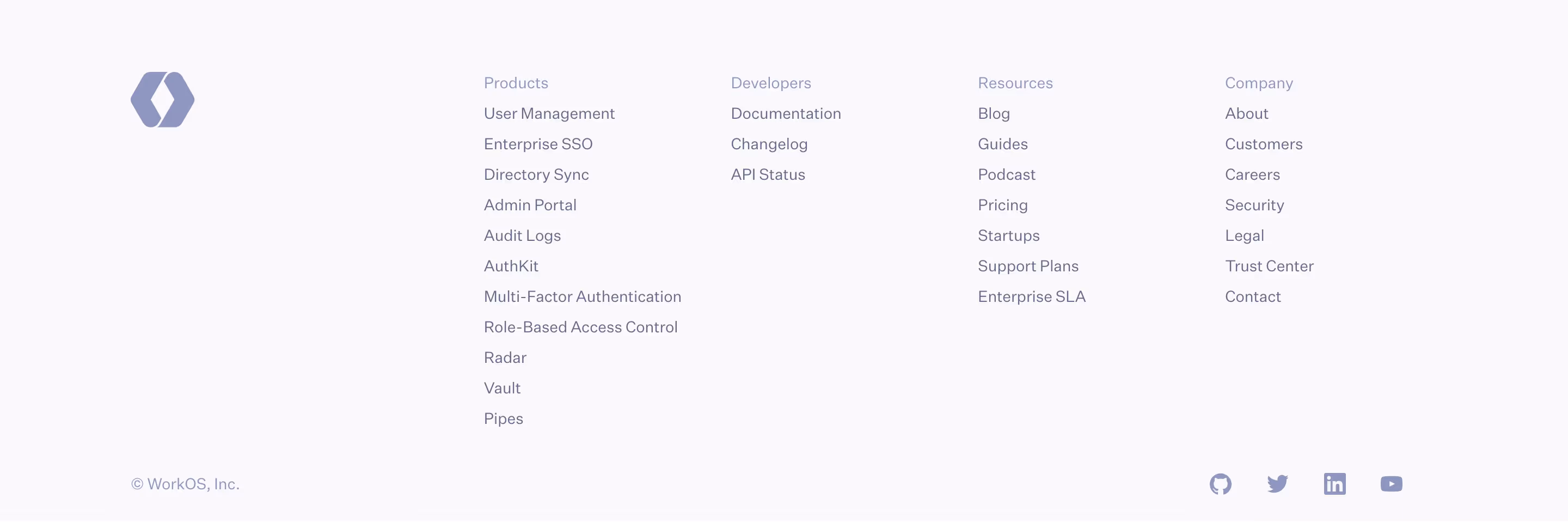 Workos footer design — Engineering & Infrastructure