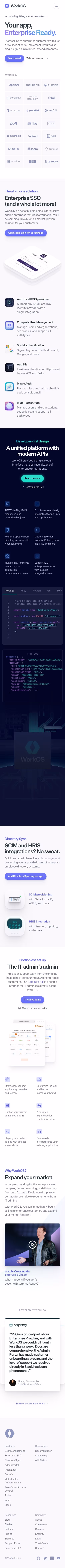 Workos mobile design — Engineering & Infrastructure