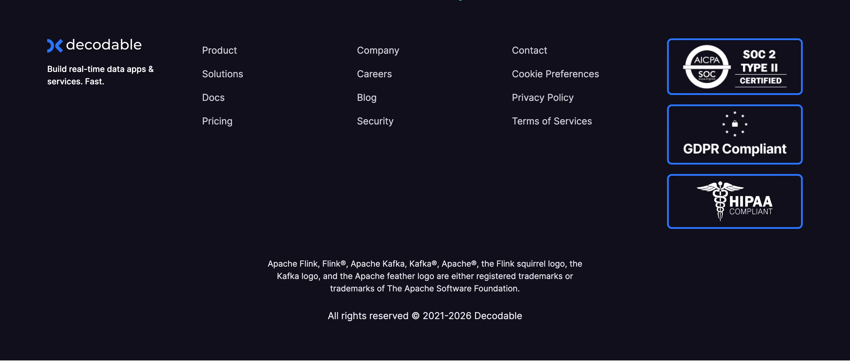 Decodable Footers section design