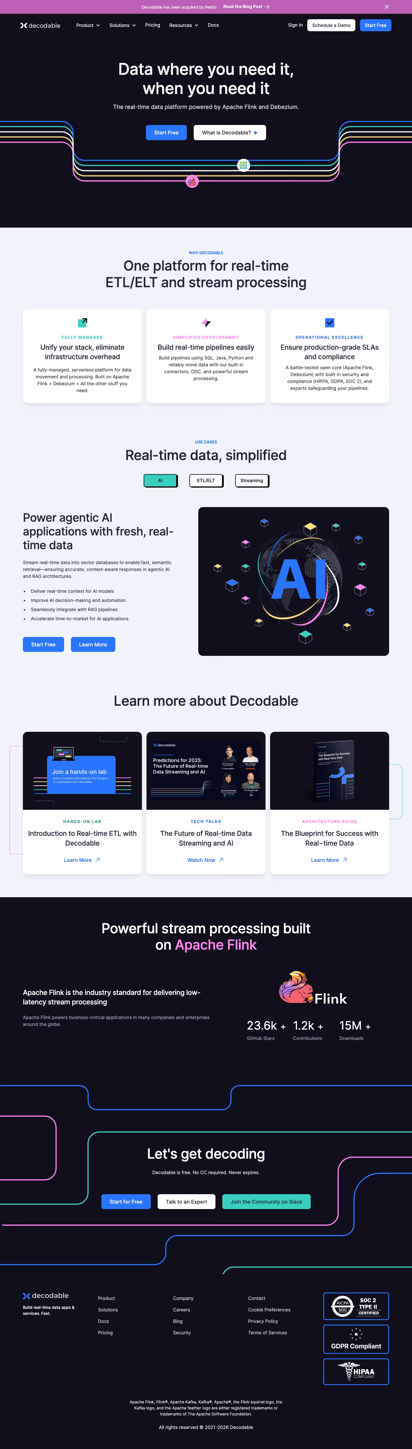 Decodable landing page design — Engineering & Infrastructure
