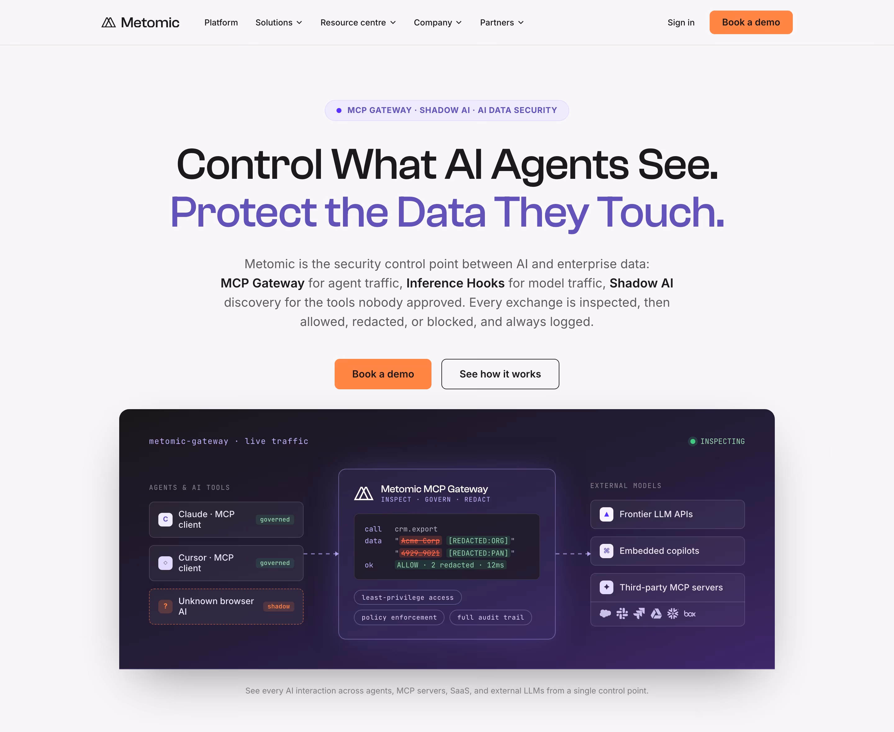 Metomic hero design — Security