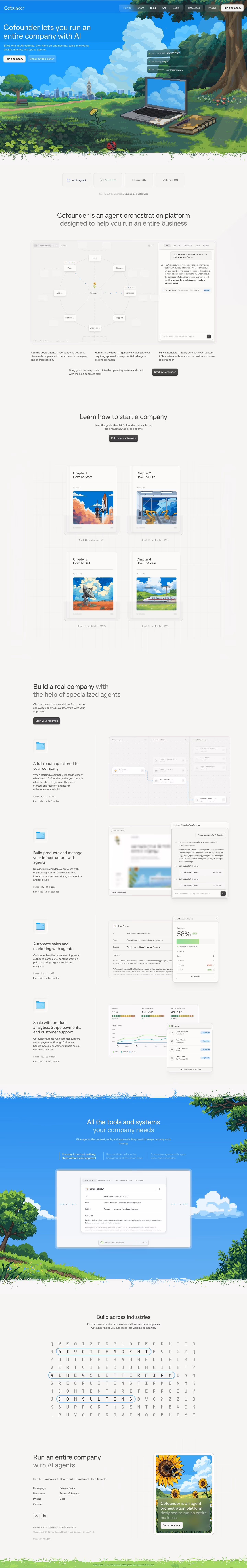 Cofounder landing page design — Productivity & Collaboration