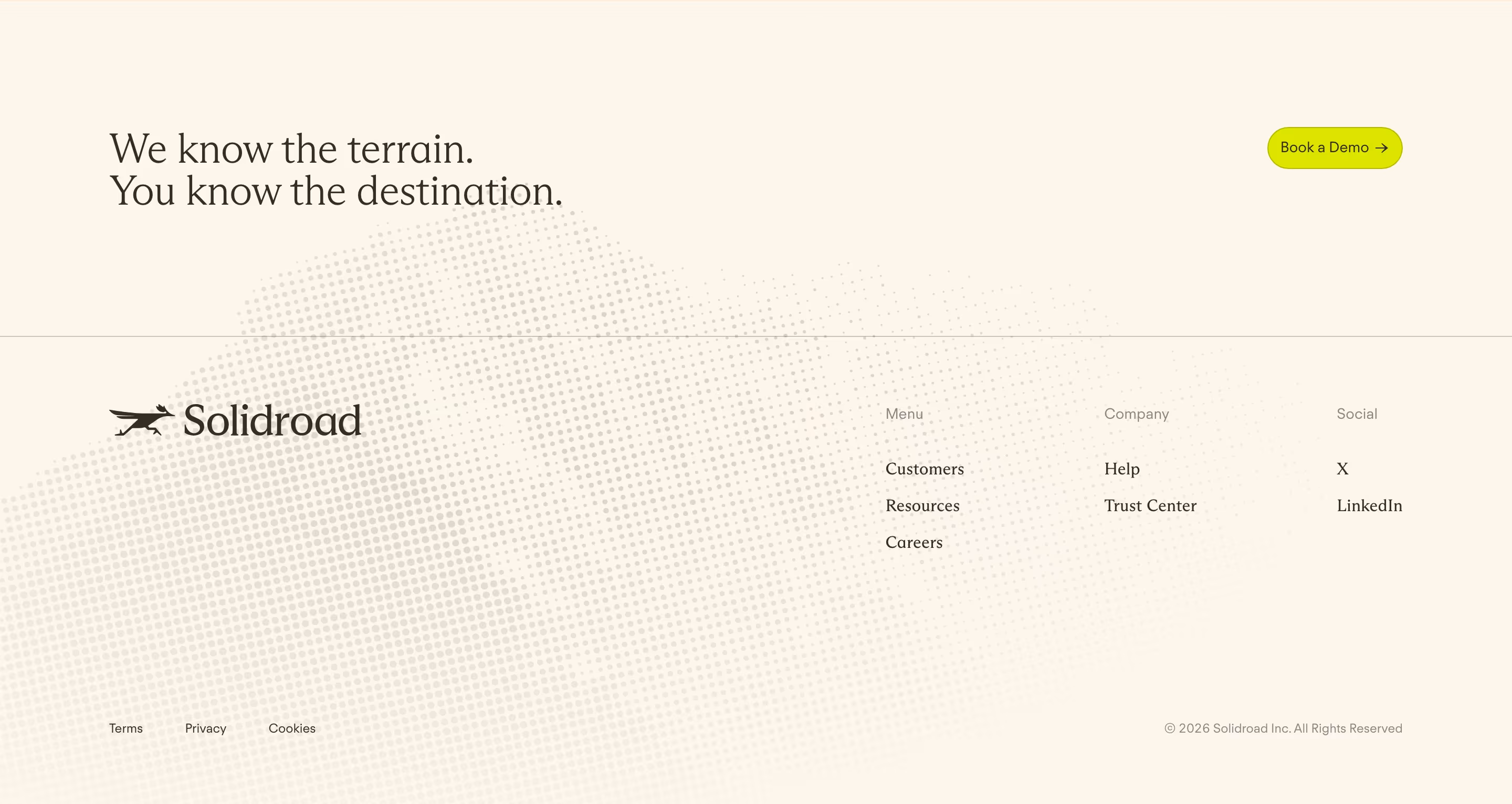 Solidroad footer design — Sales & Support