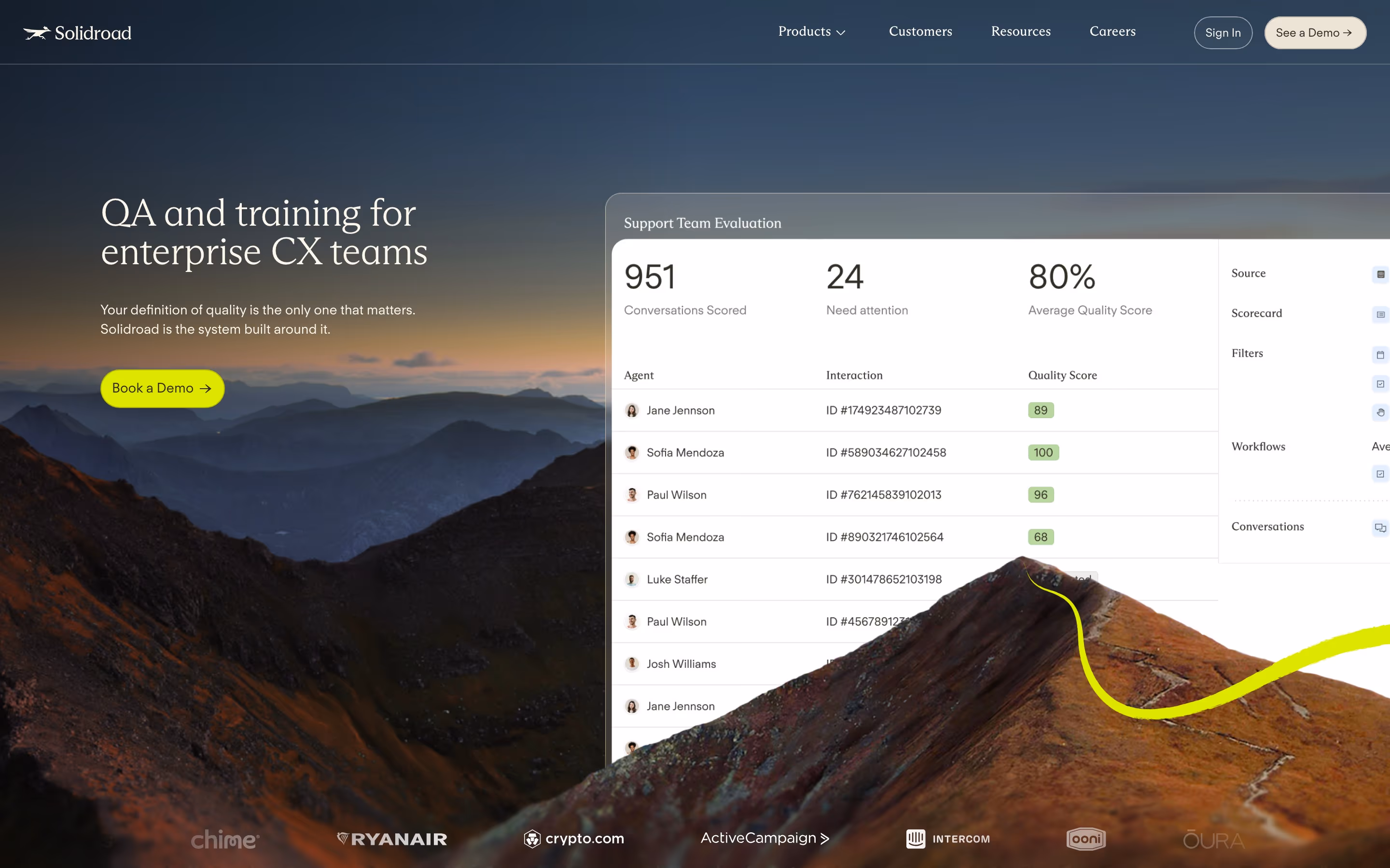 Solidroad hero design — Sales & Support