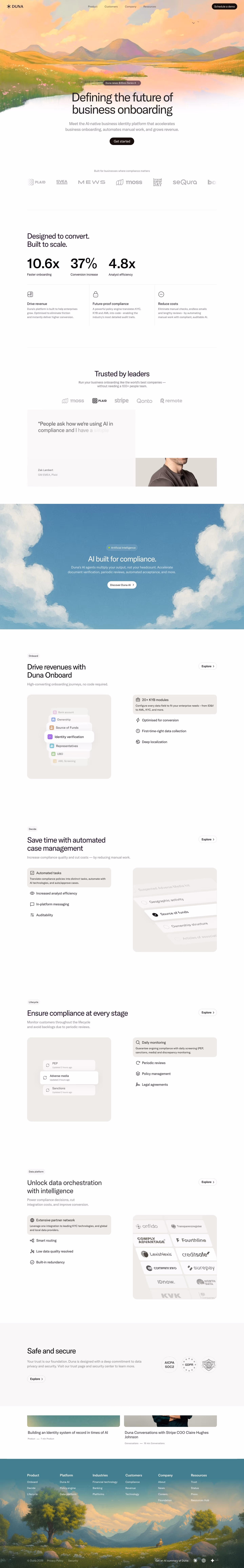 Duna full landing page screenshot (desktop)