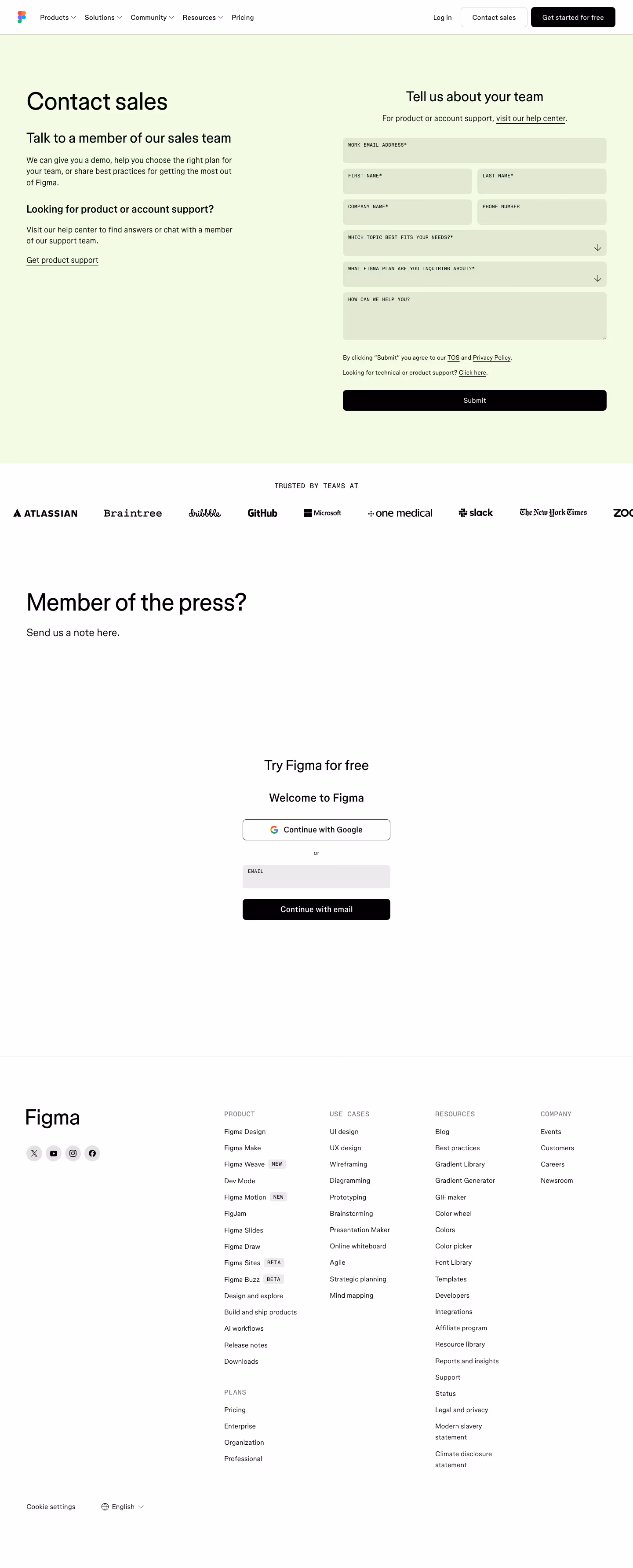 Figma contact — Design & Creative