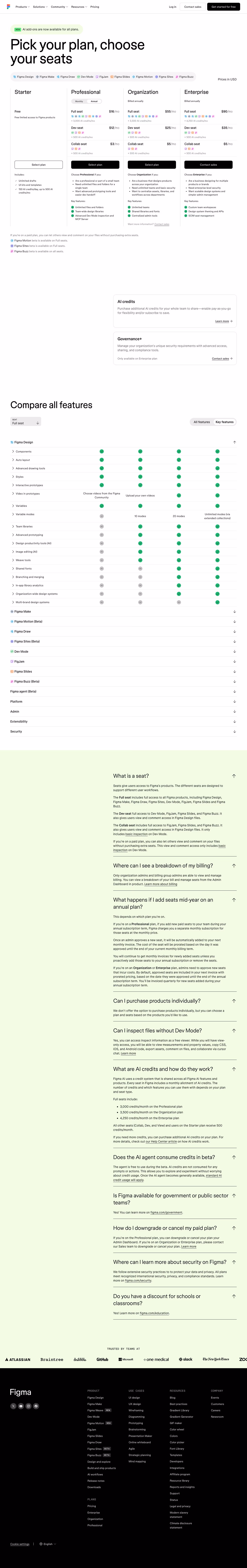Figma pricing & plan design — Design & Creative