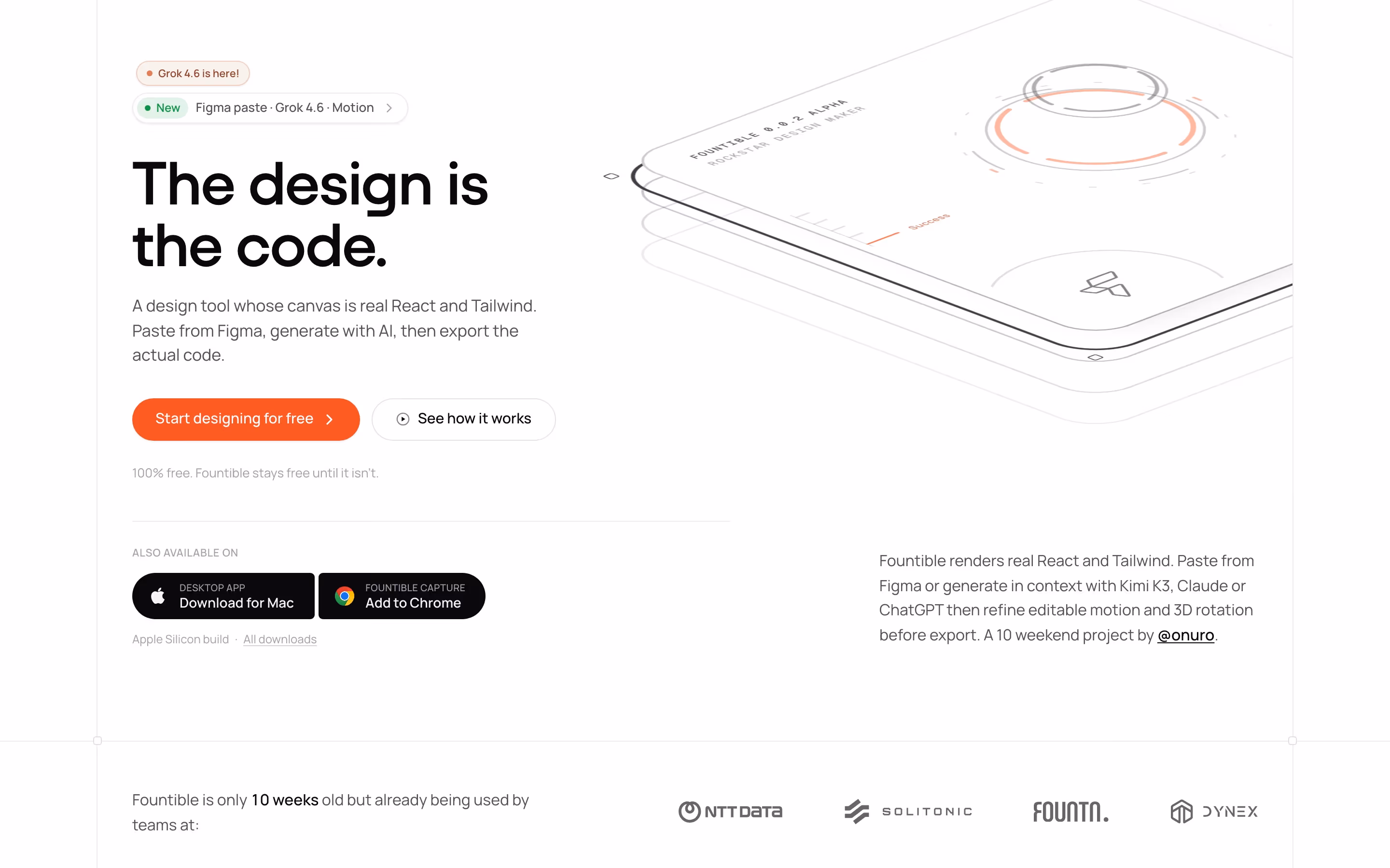 Fountible hero design — Design & Creative