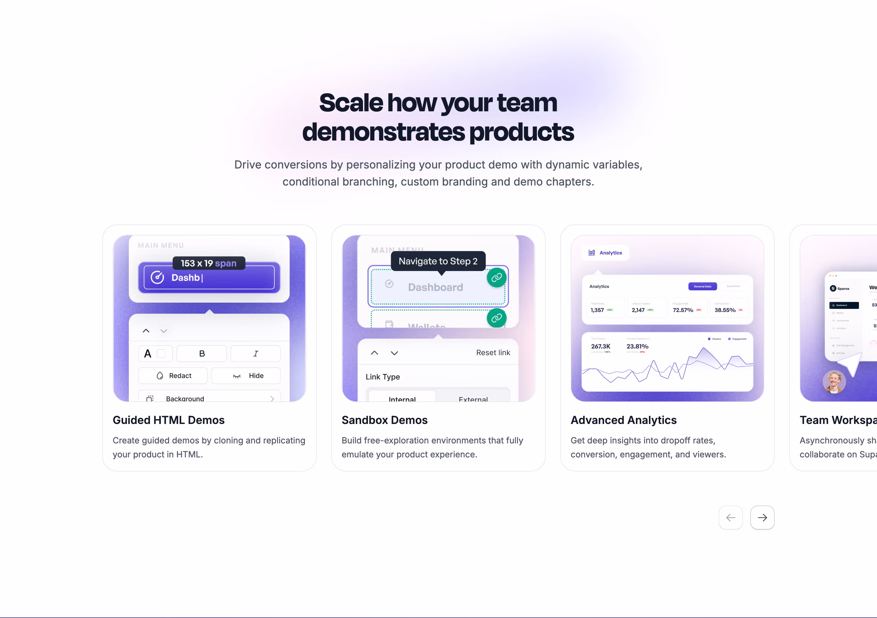 Supademo feature design — Marketing