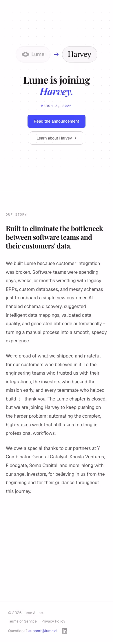 Lume mobile design — Engineering & Infrastructure
