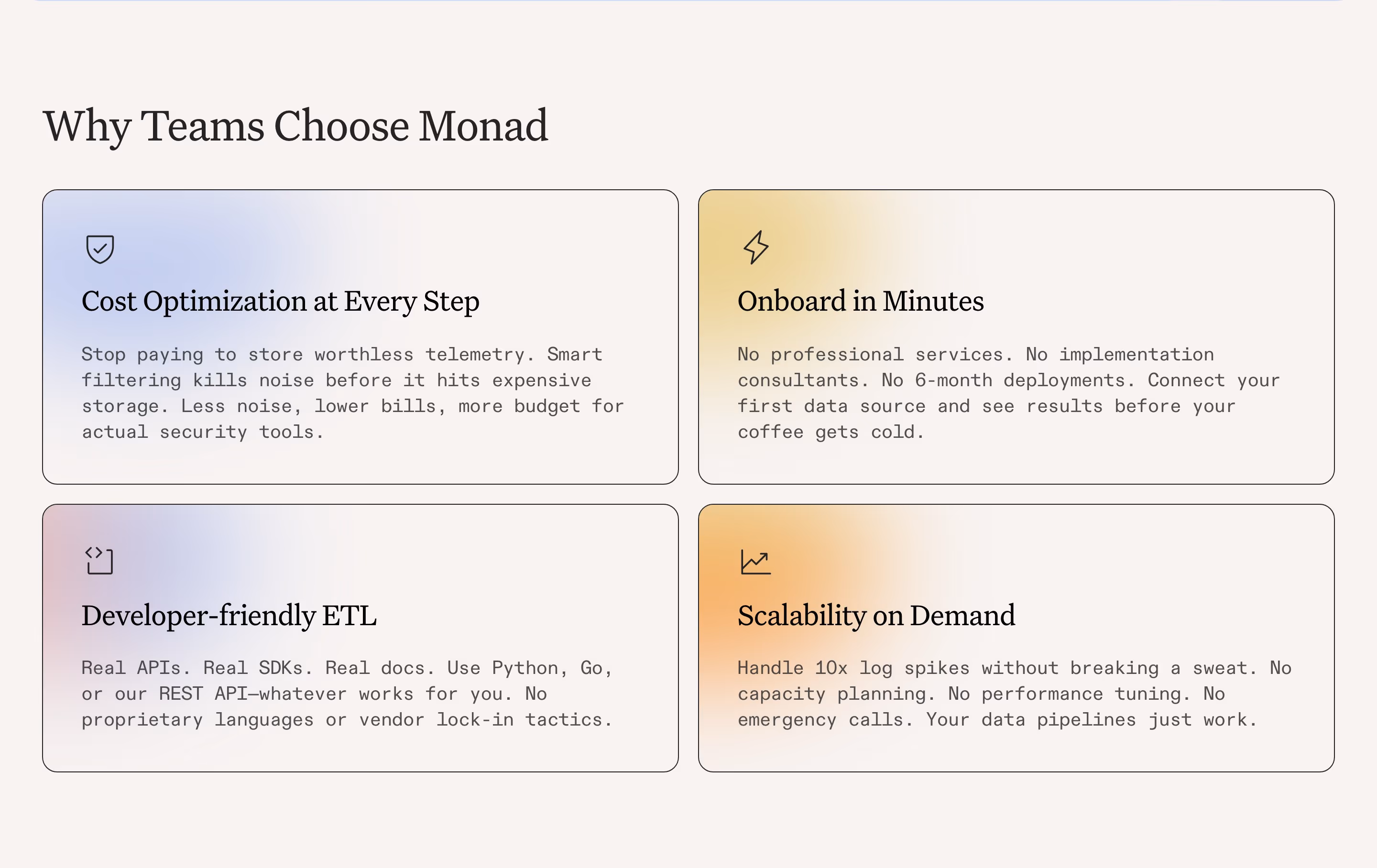 Monad feature design — Security