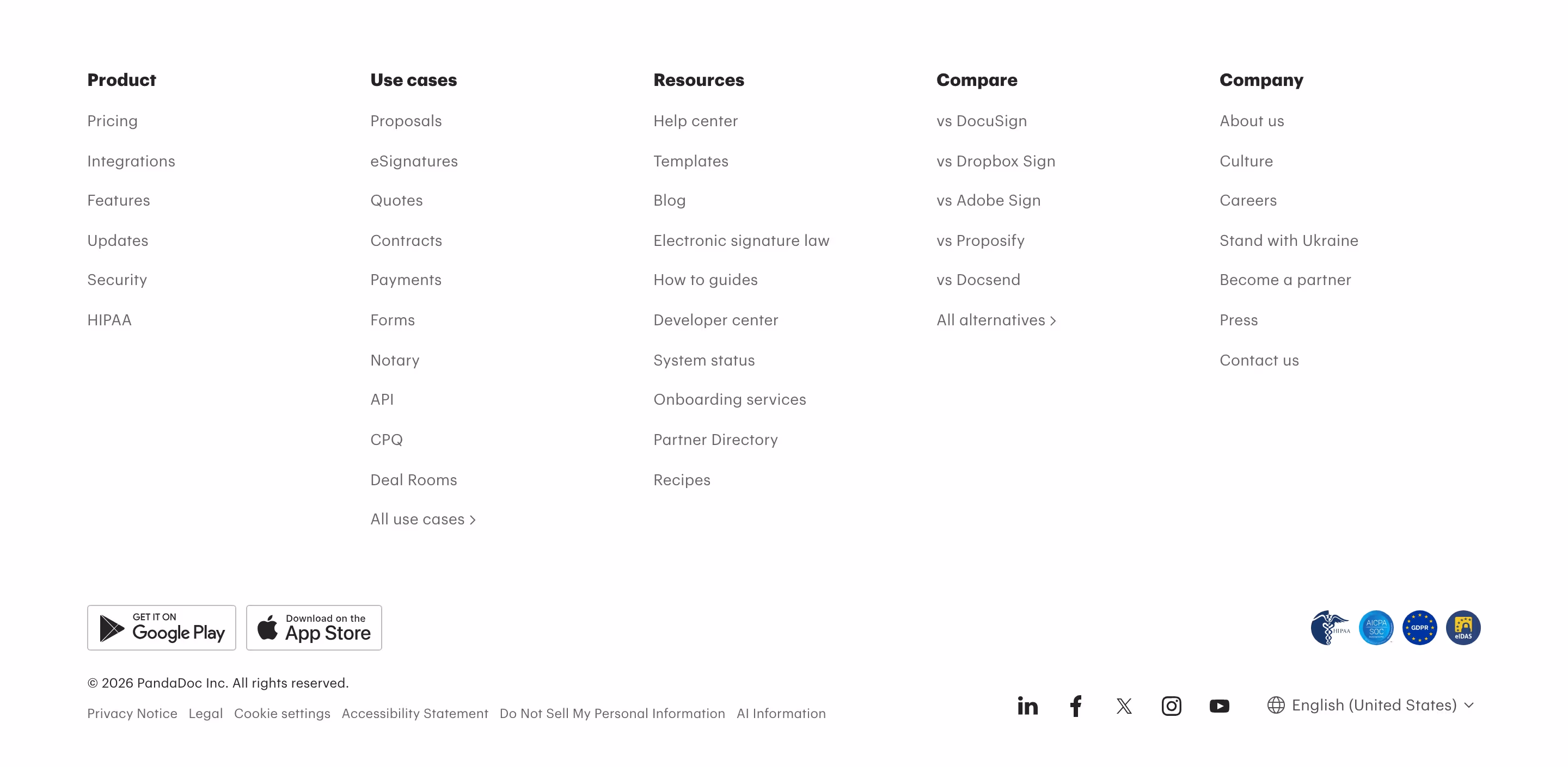 Pandadoc footer design — Sales & Support