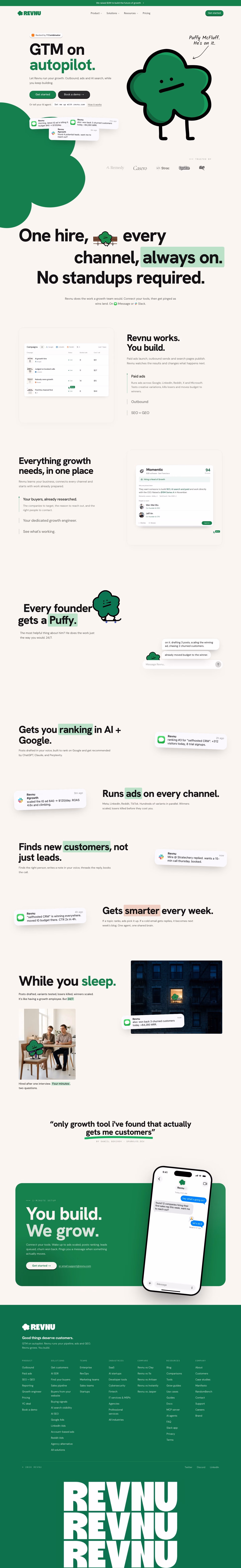 Revnu full landing page screenshot (desktop)