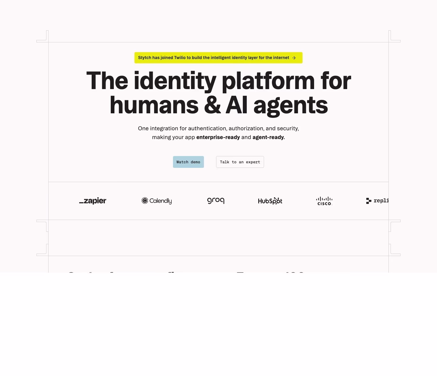 Stytch landing page design — Security