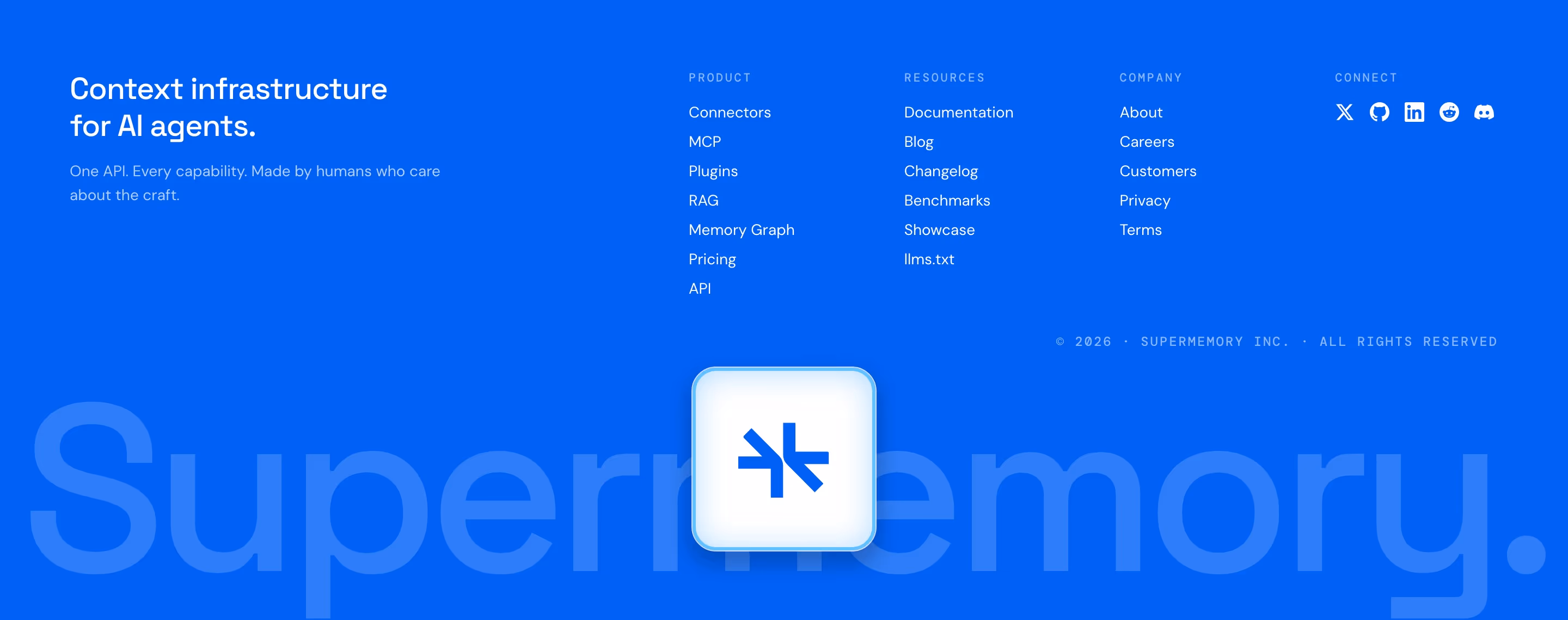 Supermemory footer design — Engineering & Infrastructure