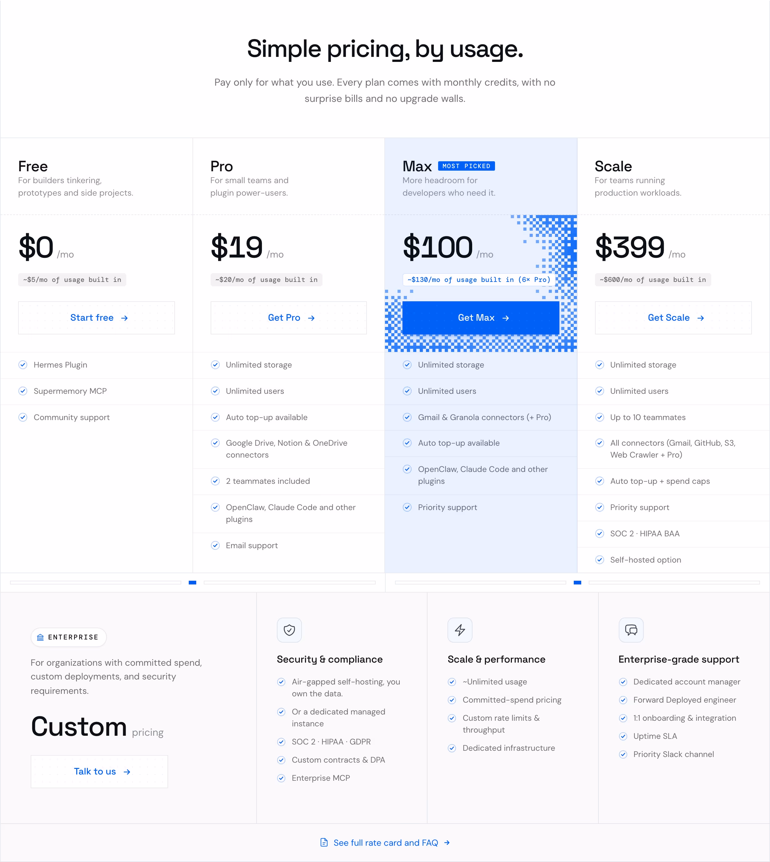 Supermemory pricing design — Engineering & Infrastructure